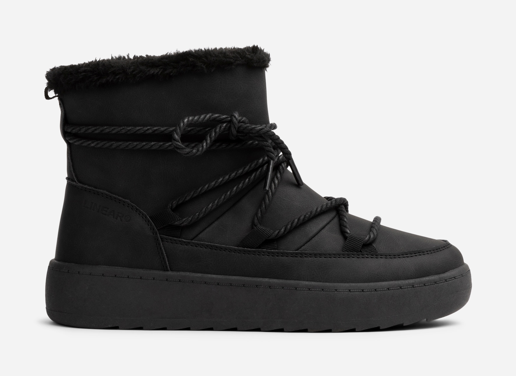 LINEAR, Varmfodrade boots med snörning
