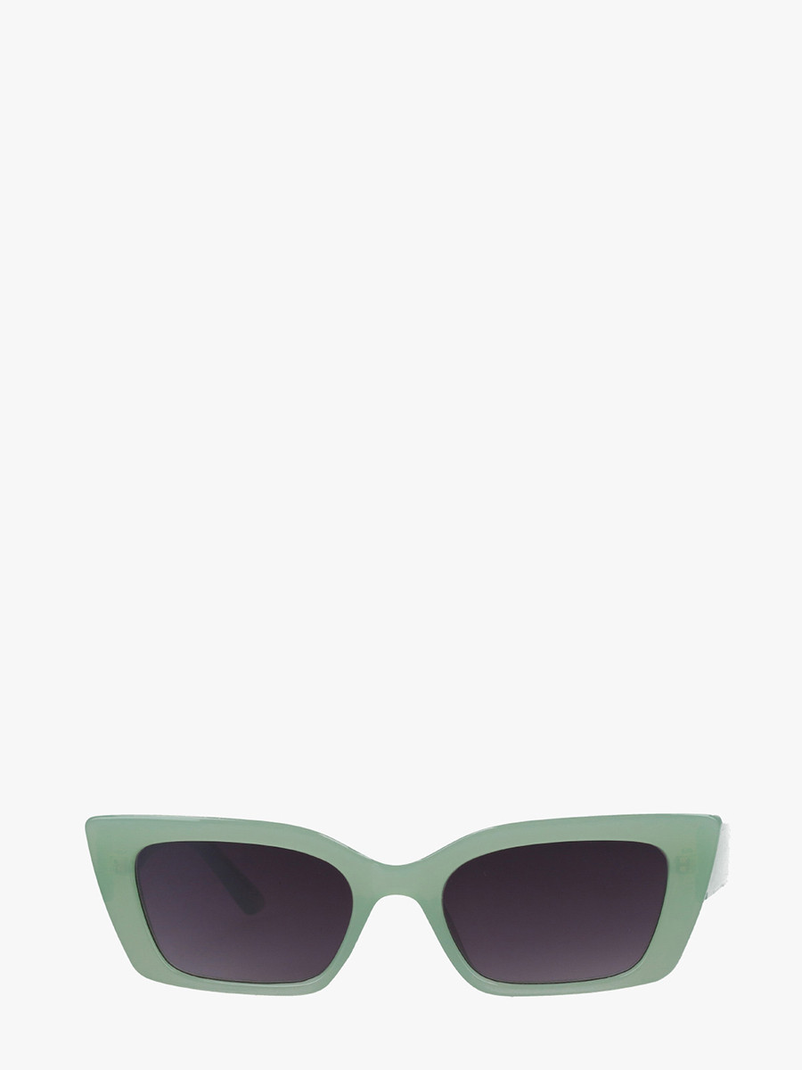 Okulary typu cat eye w zielonej oprawie