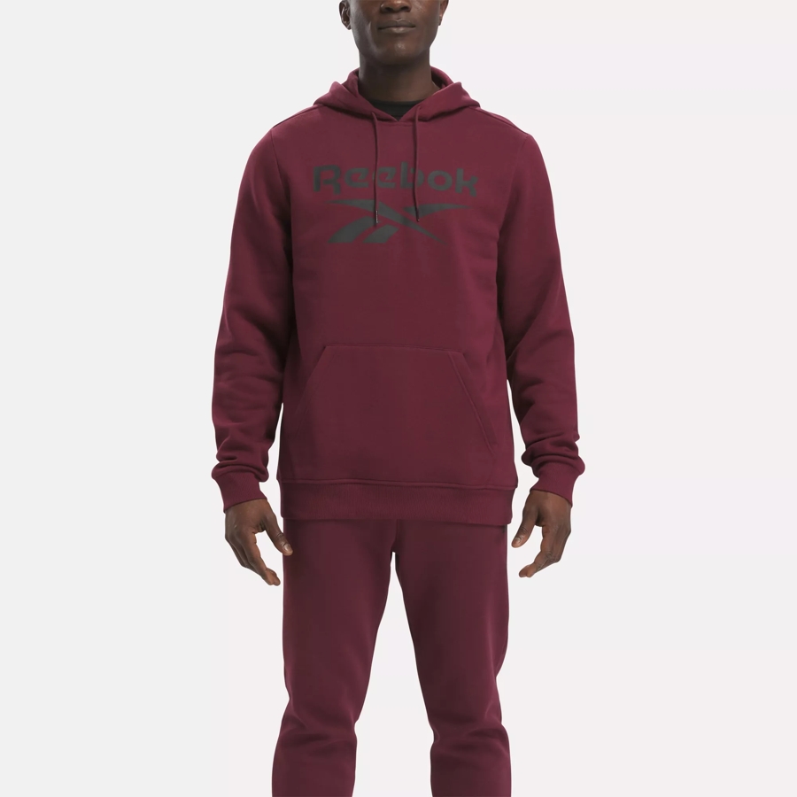 Reebok Identity Fleece Stacked Logo Pullover Hoodie
