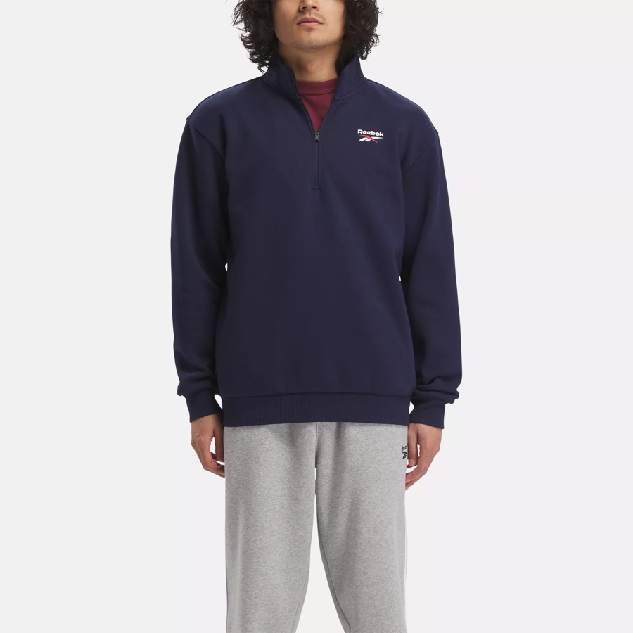 Reebok Identity Left Chest Quarter-Zip Sweatshirt