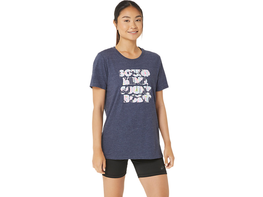 ASICS WOMEN'S HIBISCUS SLOGAN CREW