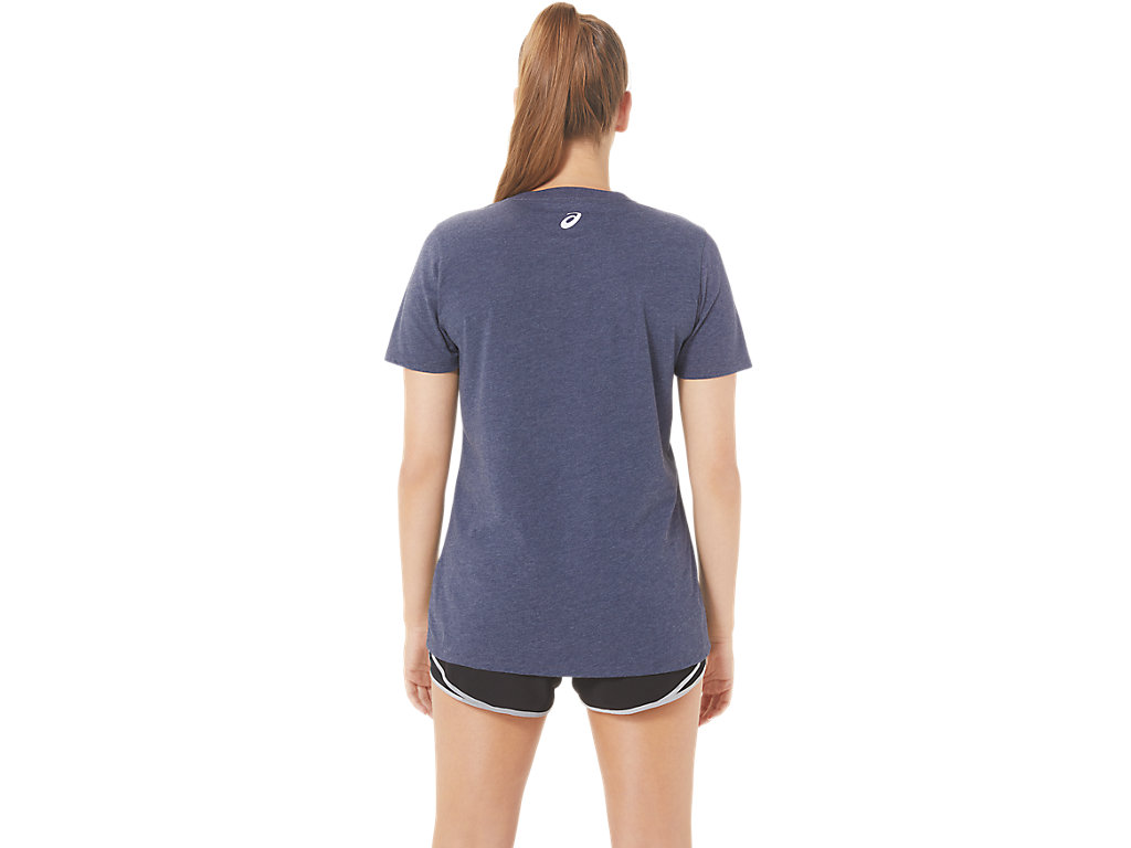 WOMEN'S ASICS STRIPES V-NECK