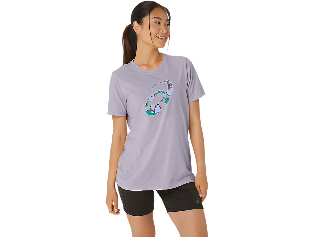 WOMEN'S ASICS HIBISCUS SPIRAL A CREW