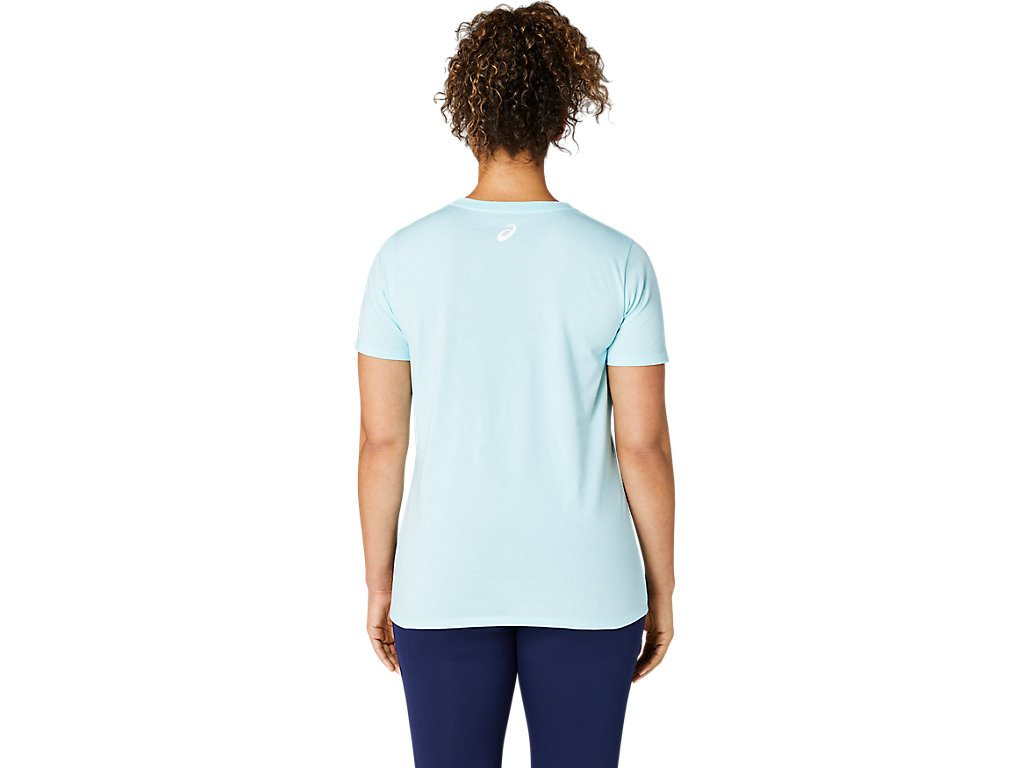 WOMEN'S ASICS STRIPES V-NECK