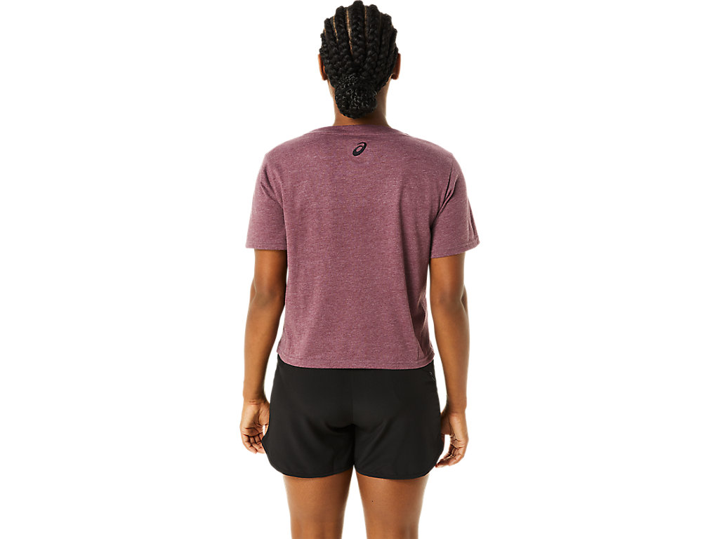 WOMEN'S ASICS STRIPES SHORT SLEEVE BOXY TEE