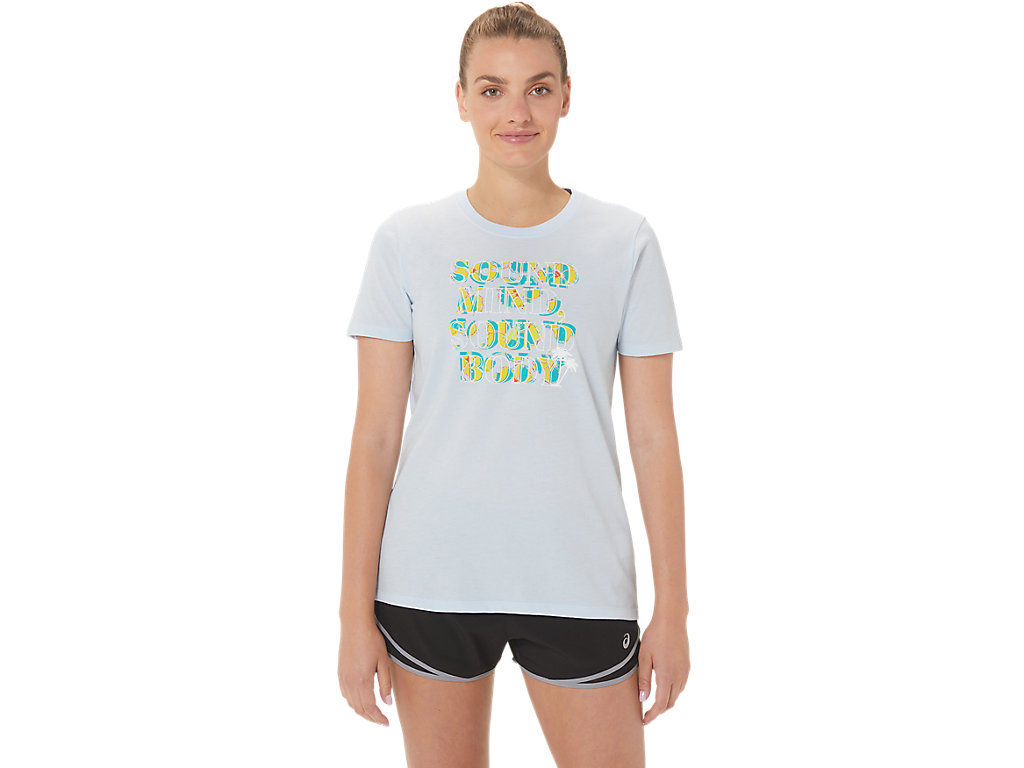 ASICS WOMEN'S HIBISCUS SLOGAN CREW