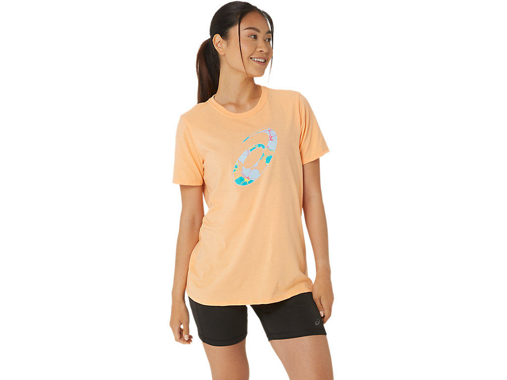 WOMEN'S ASICS HIBISCUS SPIRAL A CREW