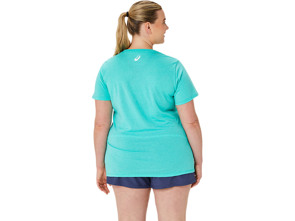 WOMEN'S ASICS STRIPES V-NECK