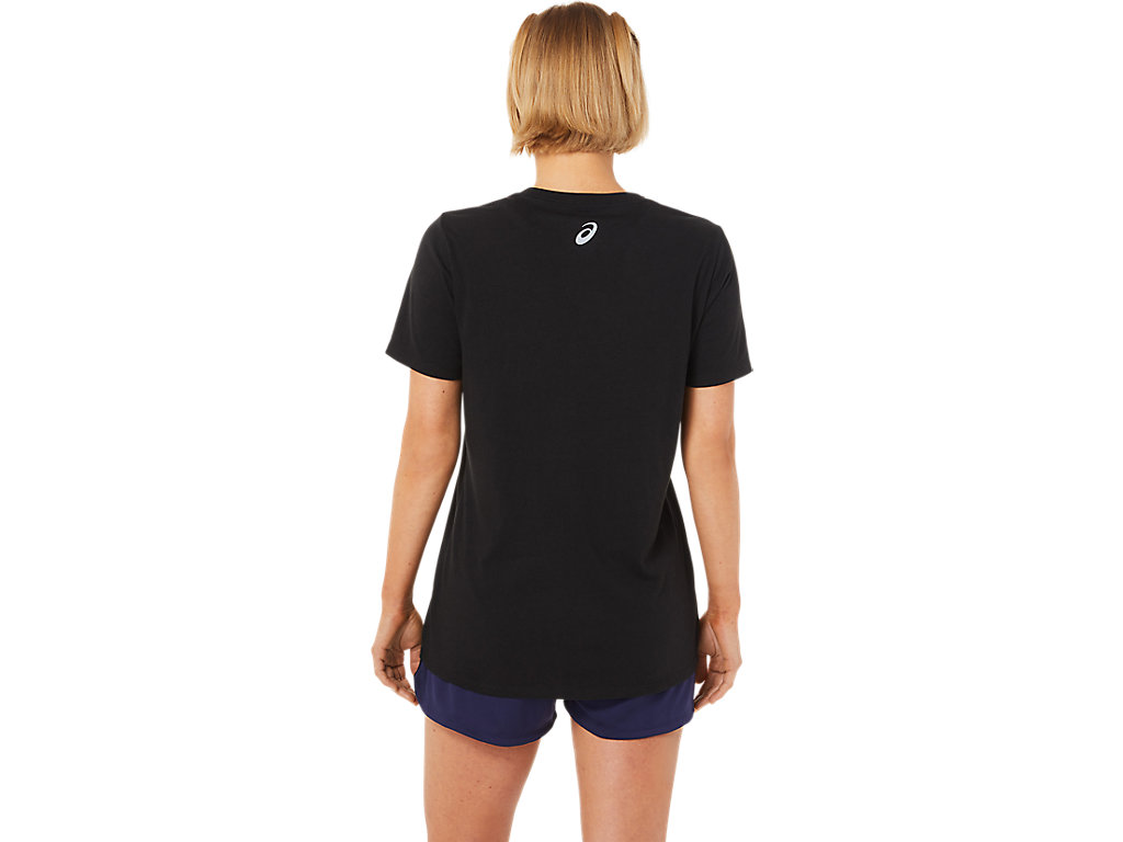 WOMEN'S ASICS STRIPES V-NECK