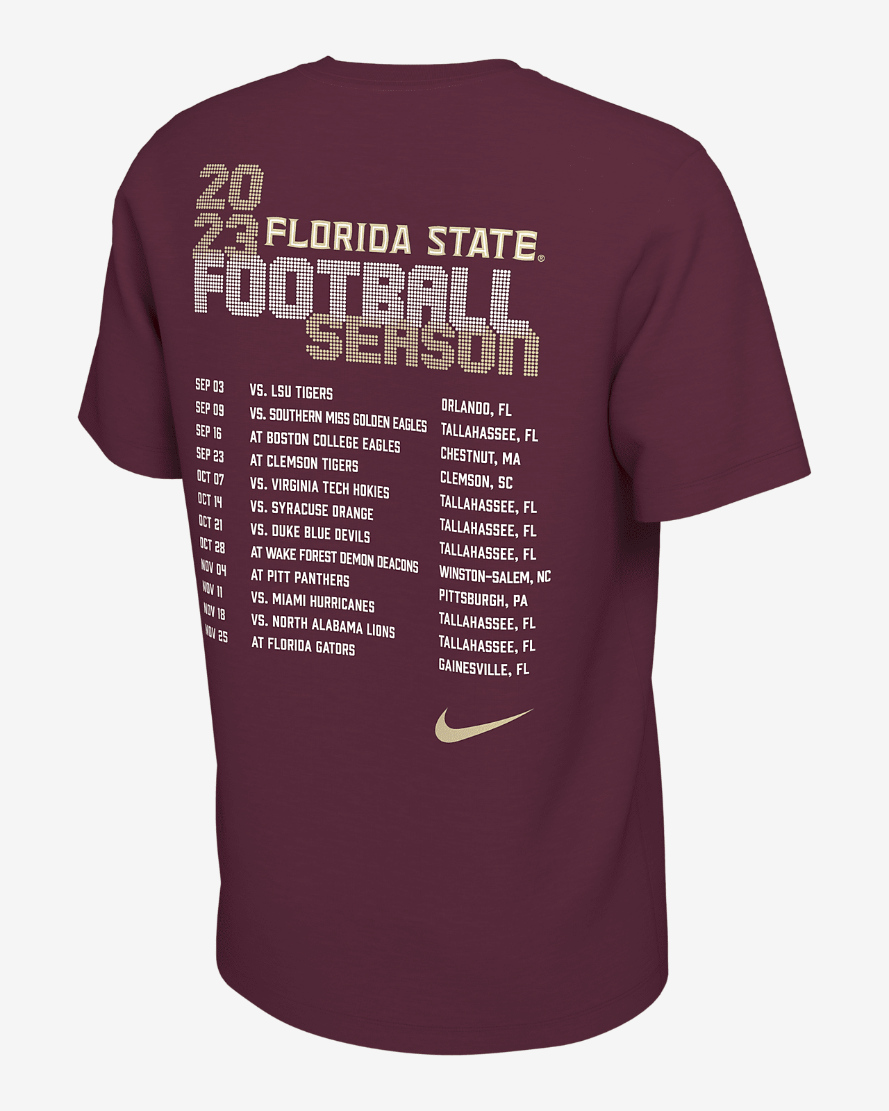 Florida State Schedule