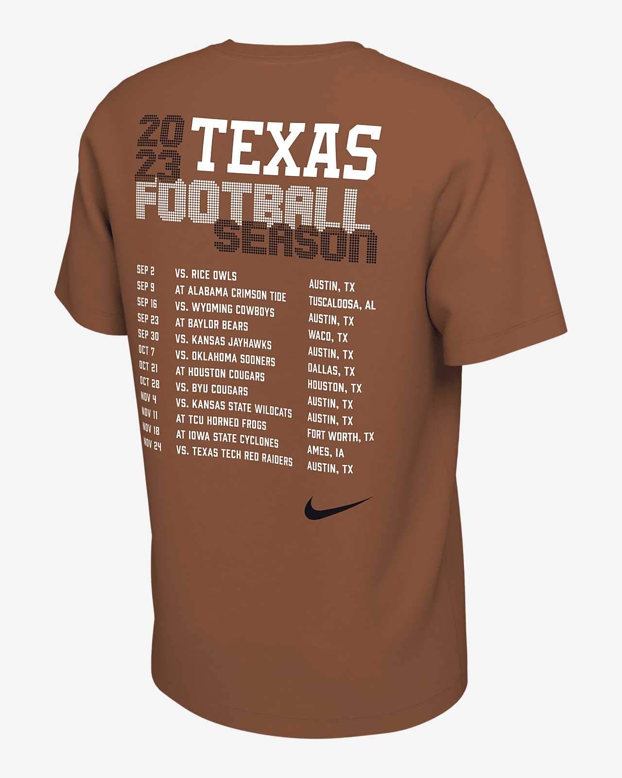 Texas Schedule