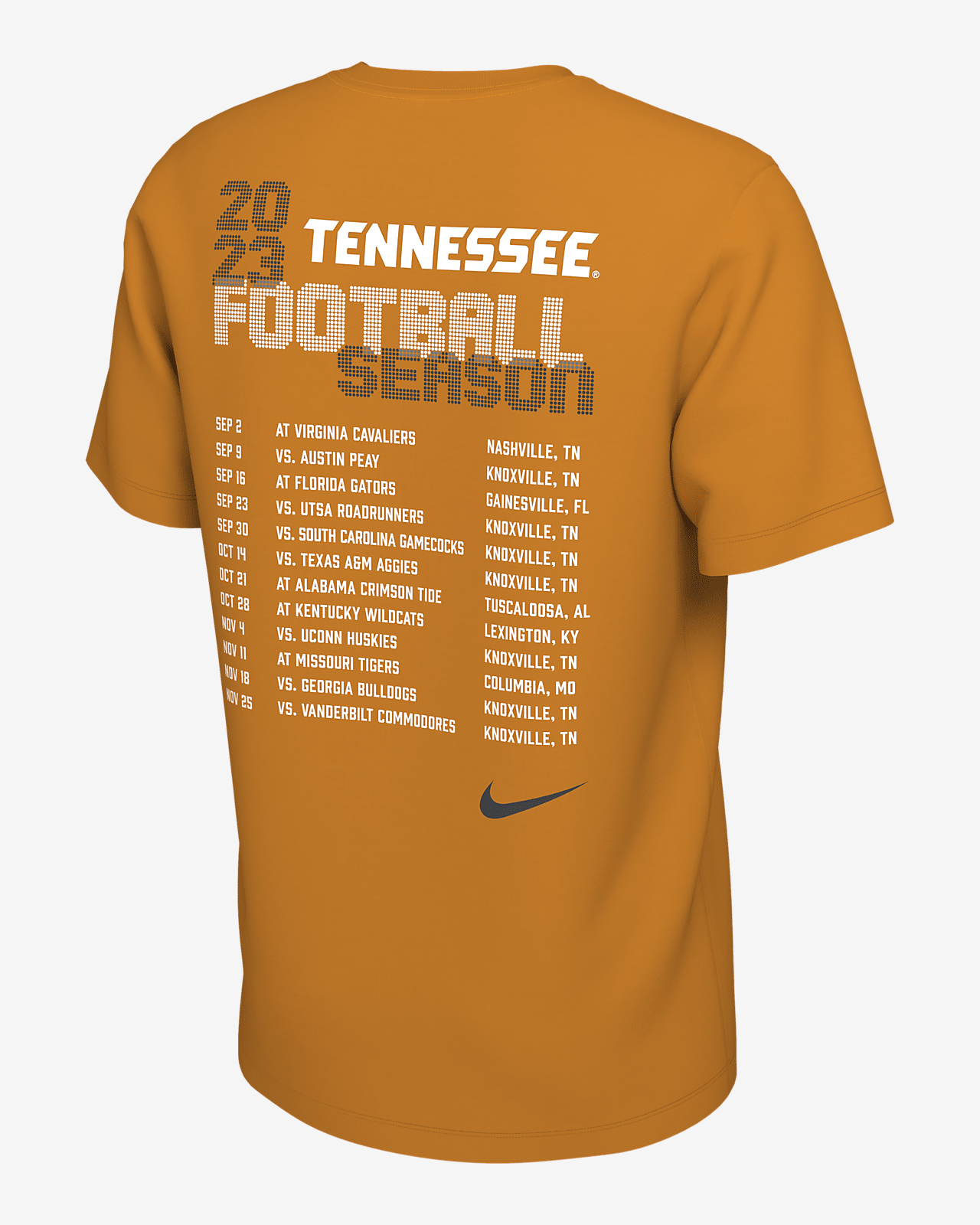 Tennessee Schedule