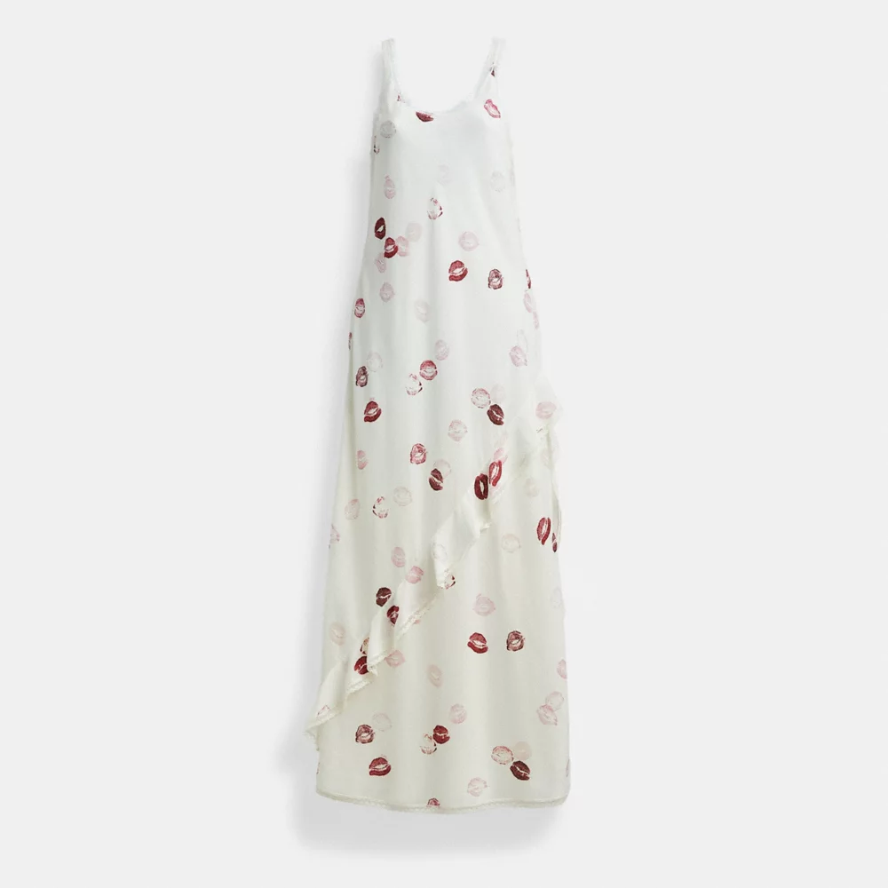 Buy Now Printed Dress With Lace Trim