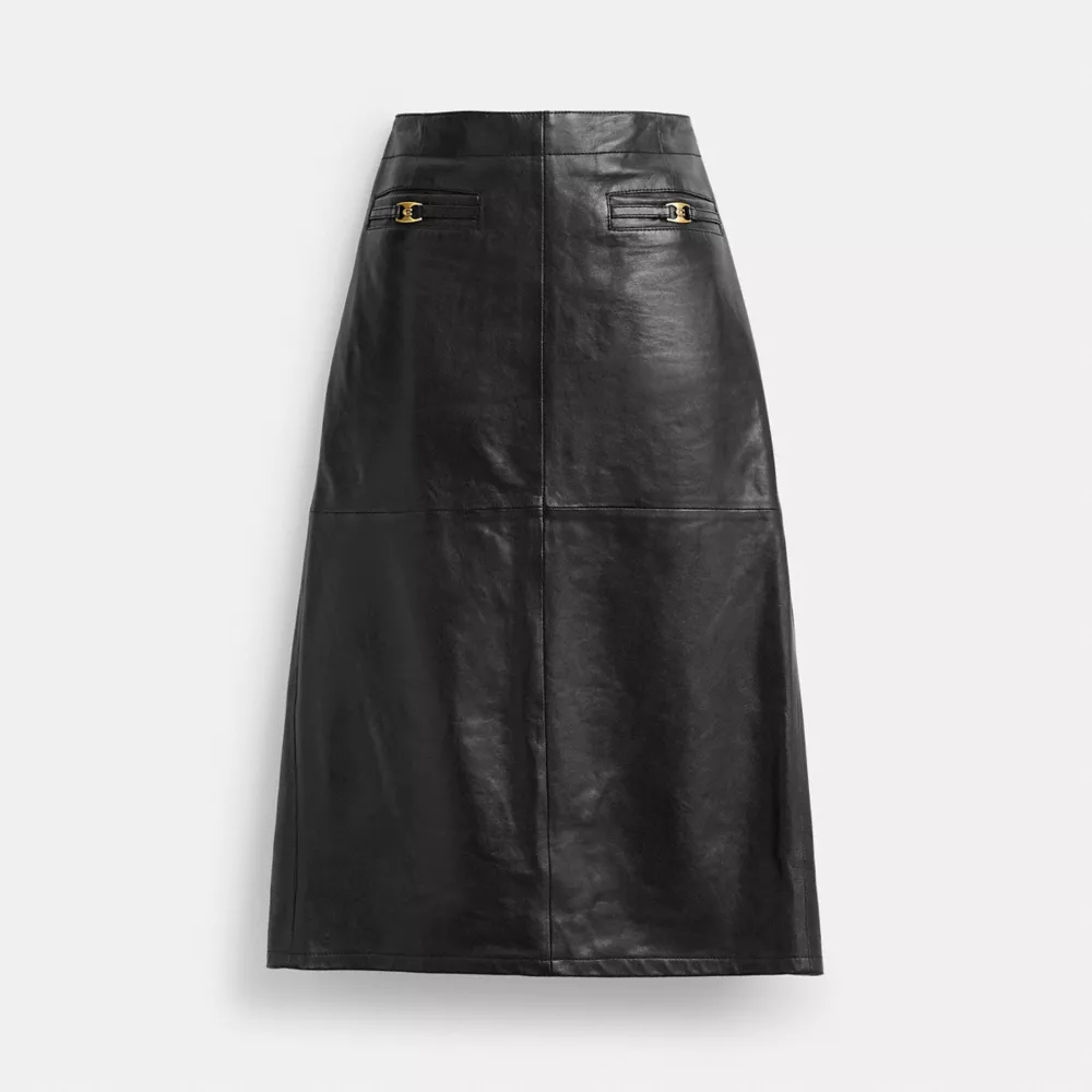 Long Leather Skirt