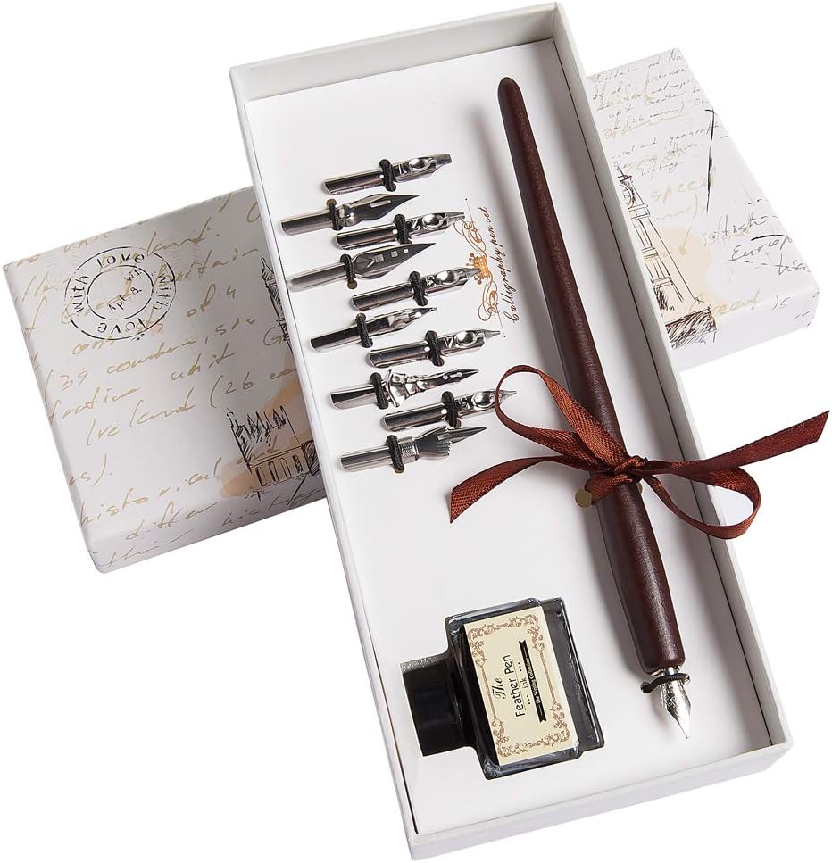 Hethrone Calligraphy Pens Set for Beginners - Fountain Dip Pen Vintage Pen Set