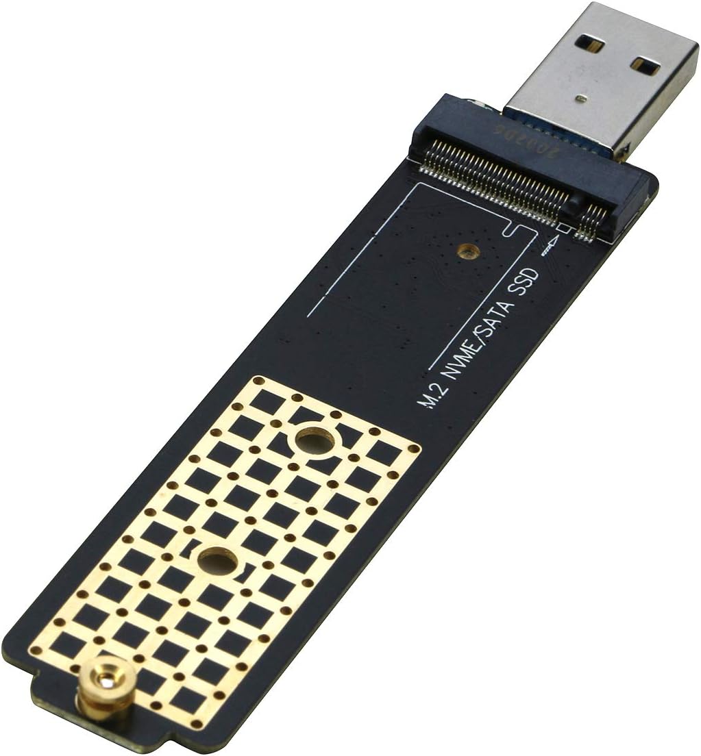 M.2 to USB Adapter, RIITOP NVMe to USB 3.0 Reader Card Compatible with Both NVMe (PCI-e) M Key SSD & (B+M Key SATA Based) NGFF SSD
