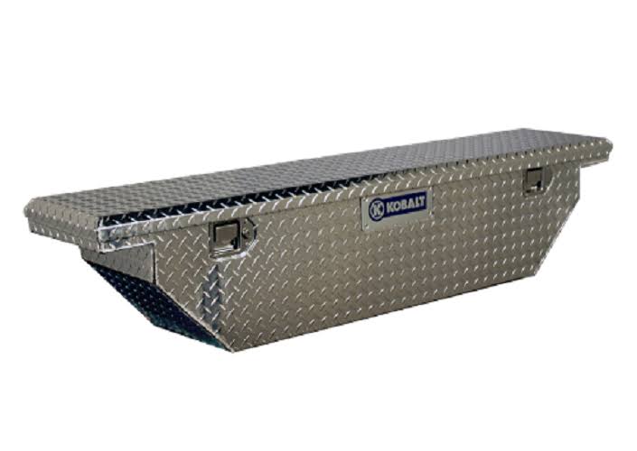 Kobalt 73014036 61-1/2-in x 12-In x 13-In Silver Aluminum Mid-Size Truck Tool Box