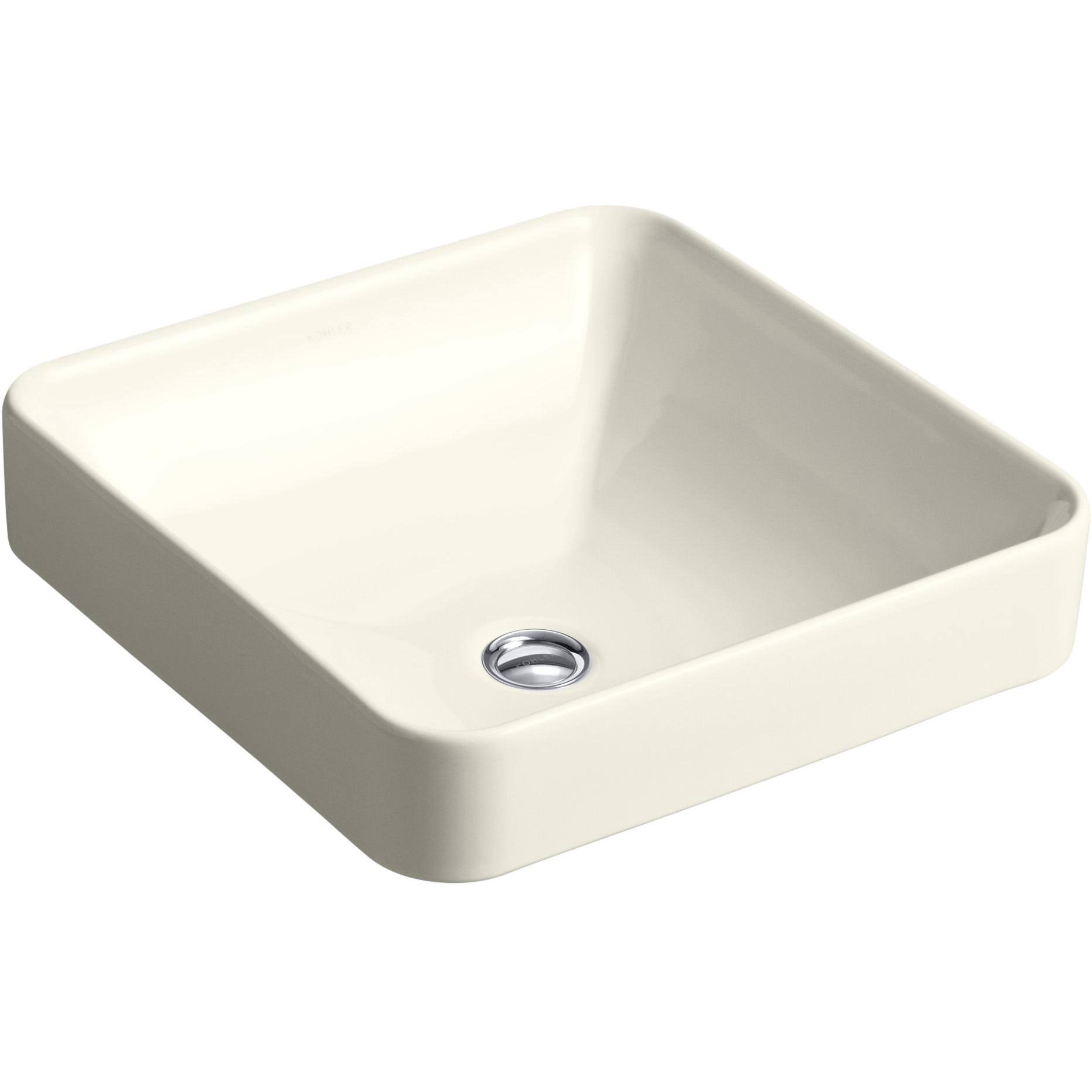 Kohler 2661-96 Vox Square Vessel Bathroom Sink - Biscuit