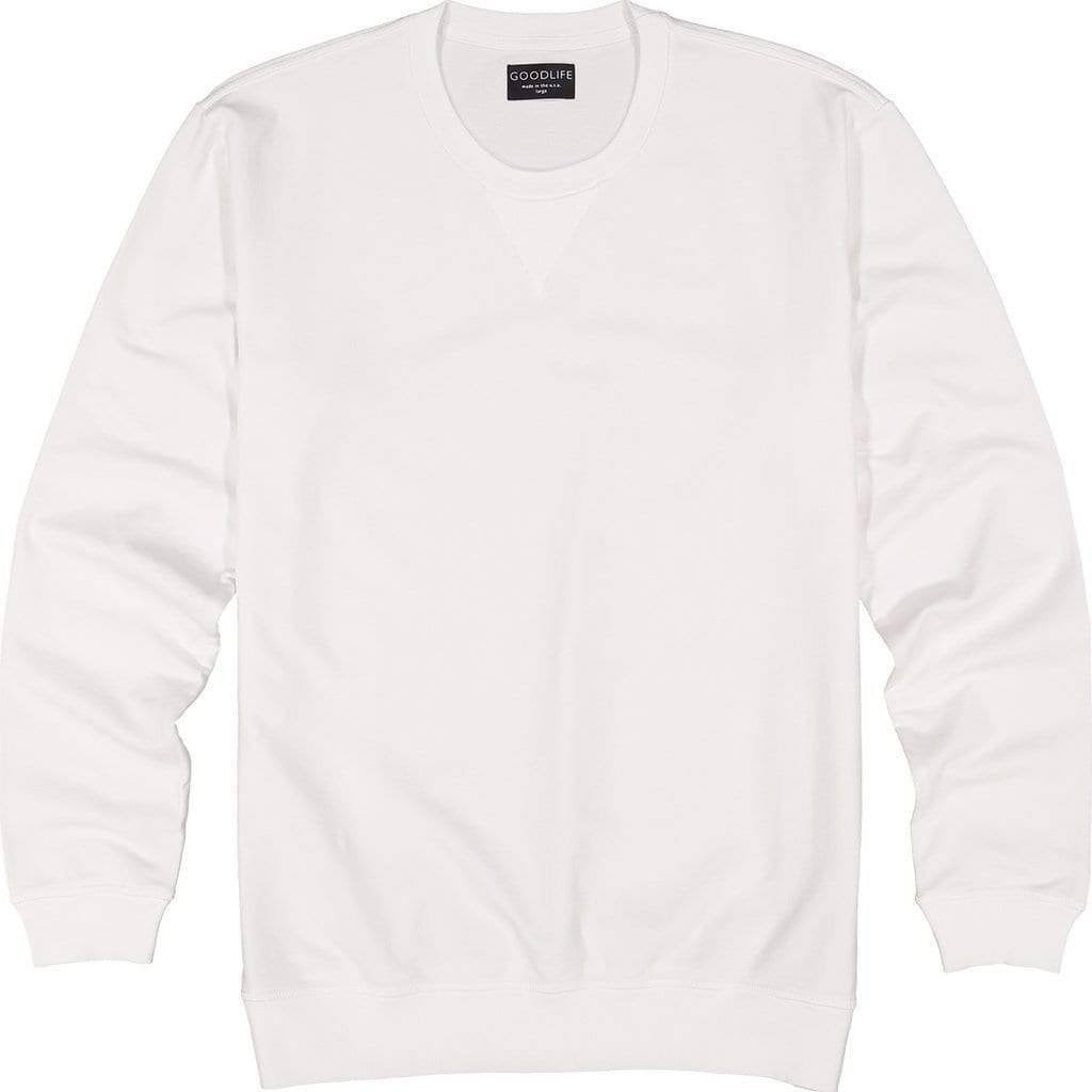 Micro Terry Crew Sweatshirt by Goodlife XXL / White