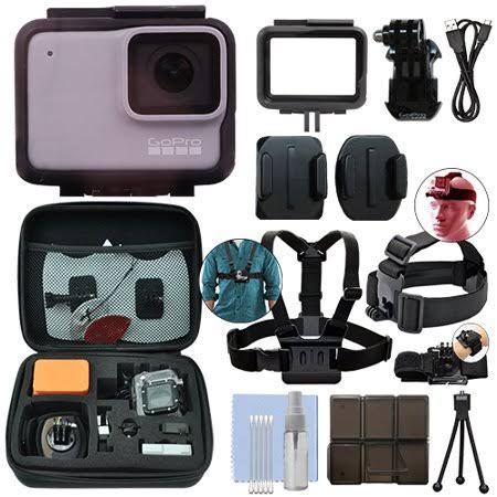 GoPro Hero7 White 10 MP Waterproof Camera Camcorder + Ultimate Action Bundle