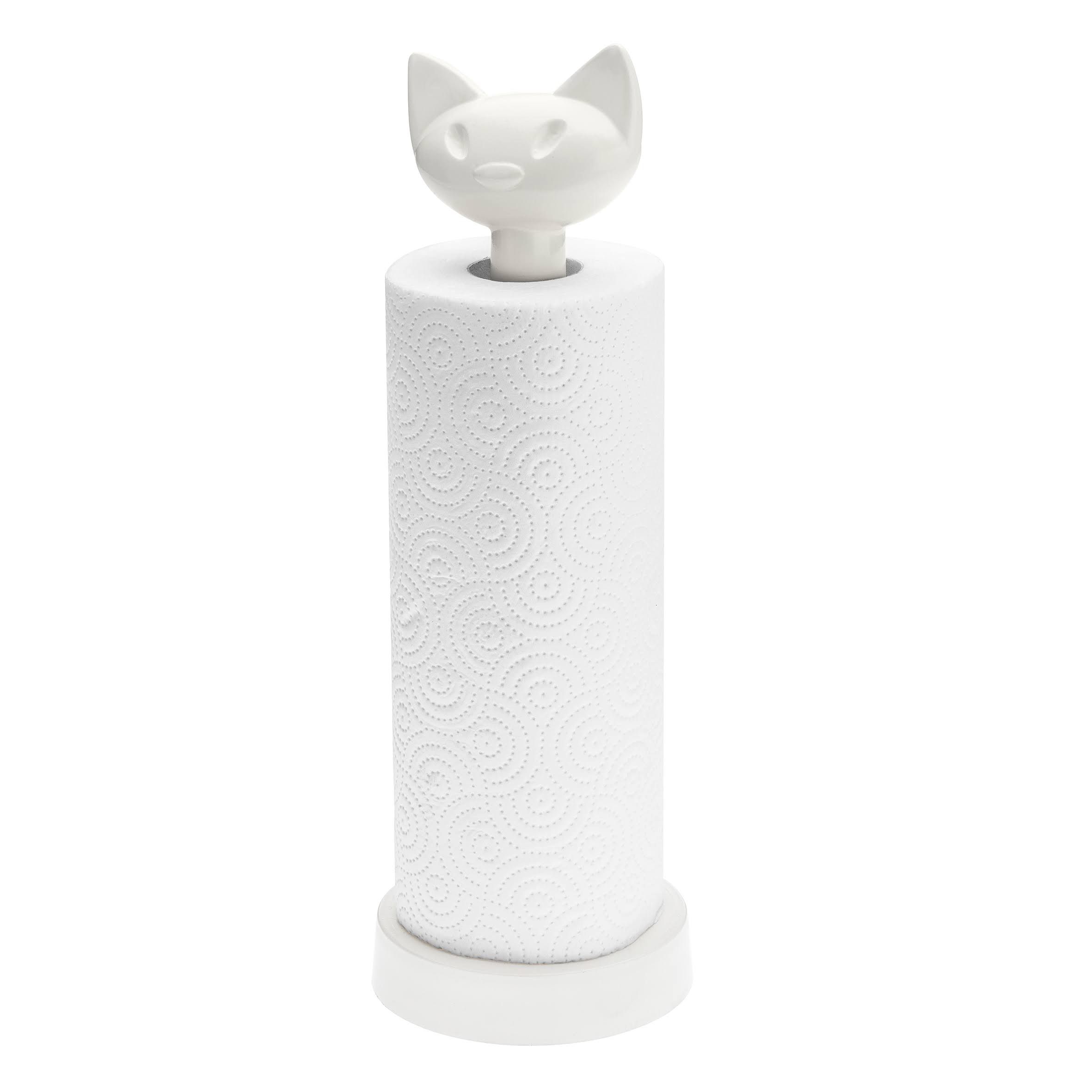 Koziol 5225525 Miaou Paper Towel Stand, Cotton White, Thermoplastic
