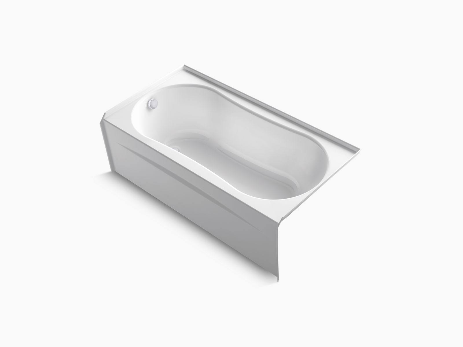 Submerse 60 in. Left-Hand Drain Alcove Bathtub with Integral Flange in White
