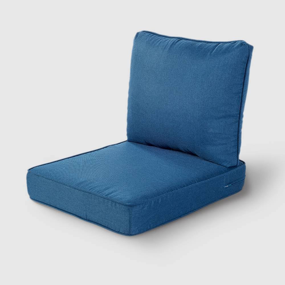 Rolston 2pc Outdoor Replacement Chair Cushion Set Medium Blue - Haven Way