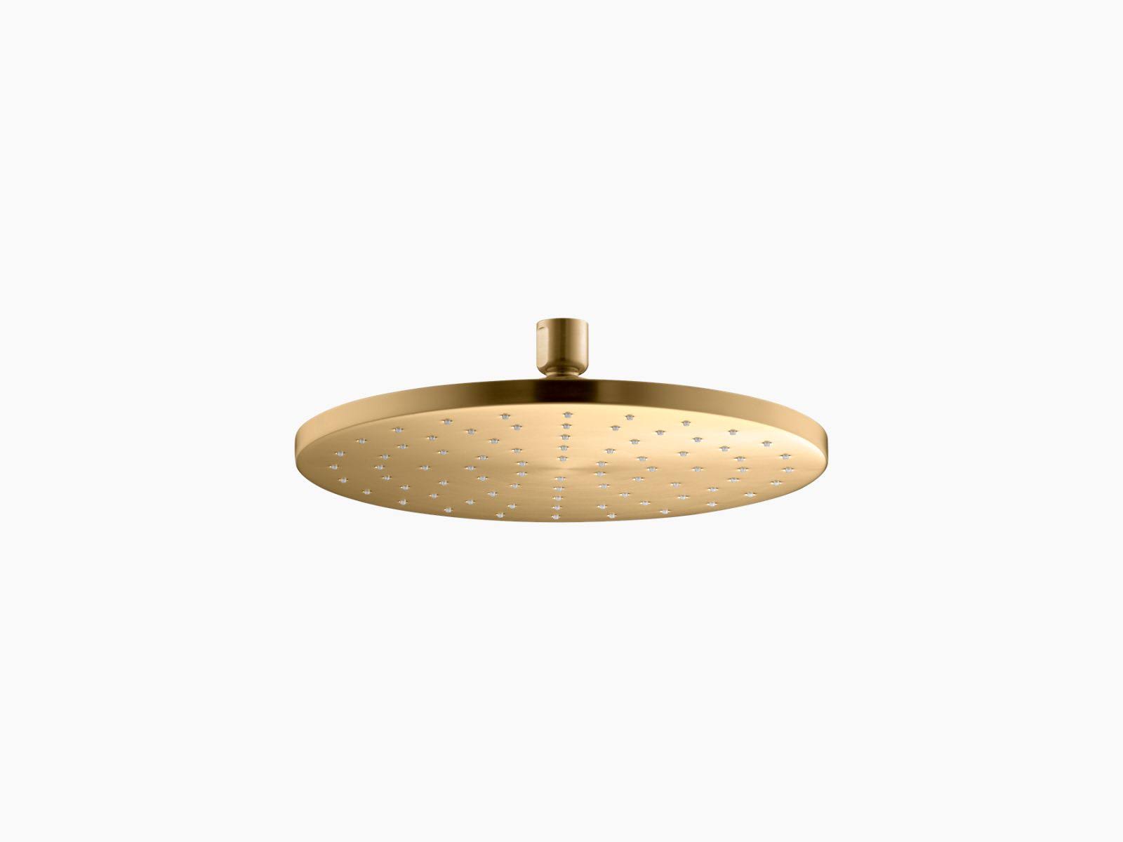 Kohler K-13689-BGD 10-Inch Contemporary Round Rain Showerhead Vibrant Moderne Brushed Gold