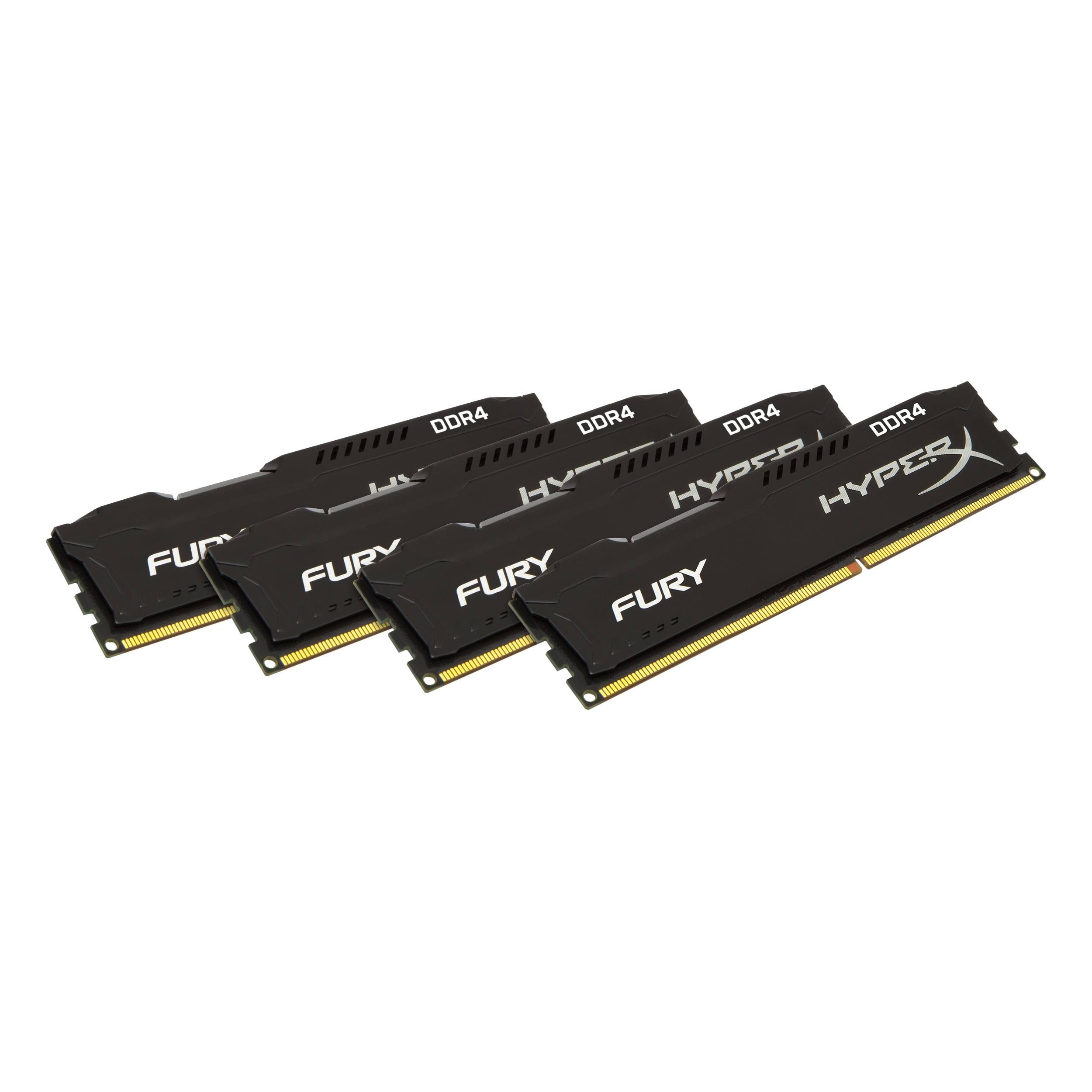 Kingston HyperX Fury Memory Black - 32GB Kit 4X8GB - DDR4 2133Mhz