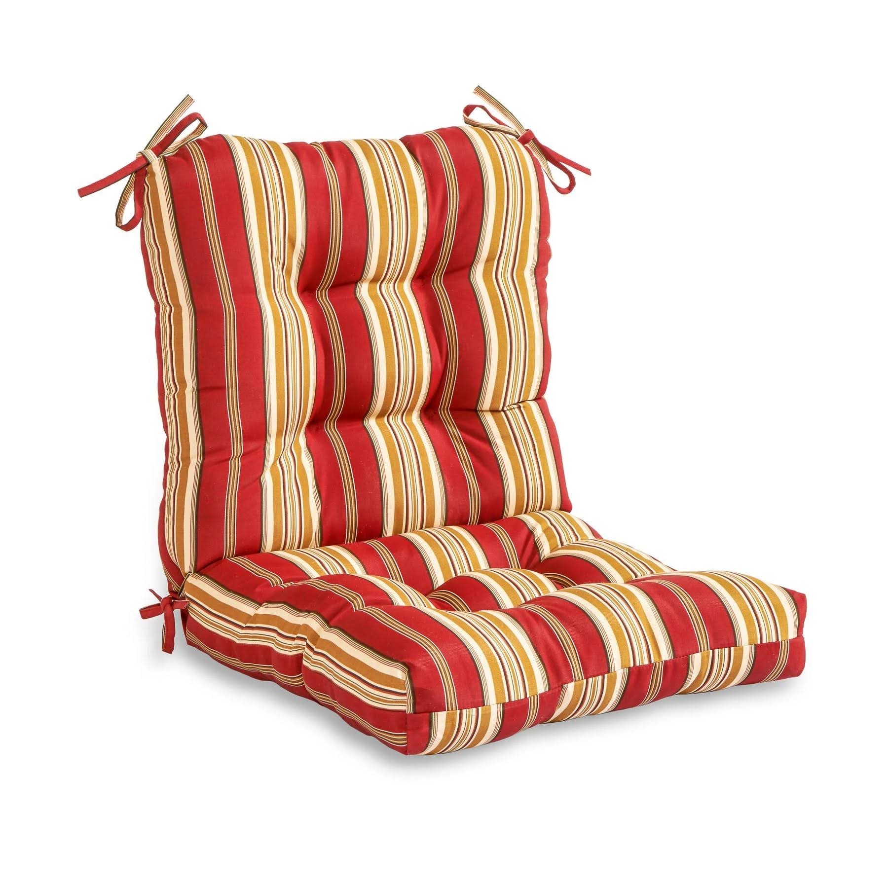 Greendale Home Fashions AZ4808-ROMASTRIPE Tuscan Stripe 38&& x 21&& Outdoor Seat/Back Chair Cushion