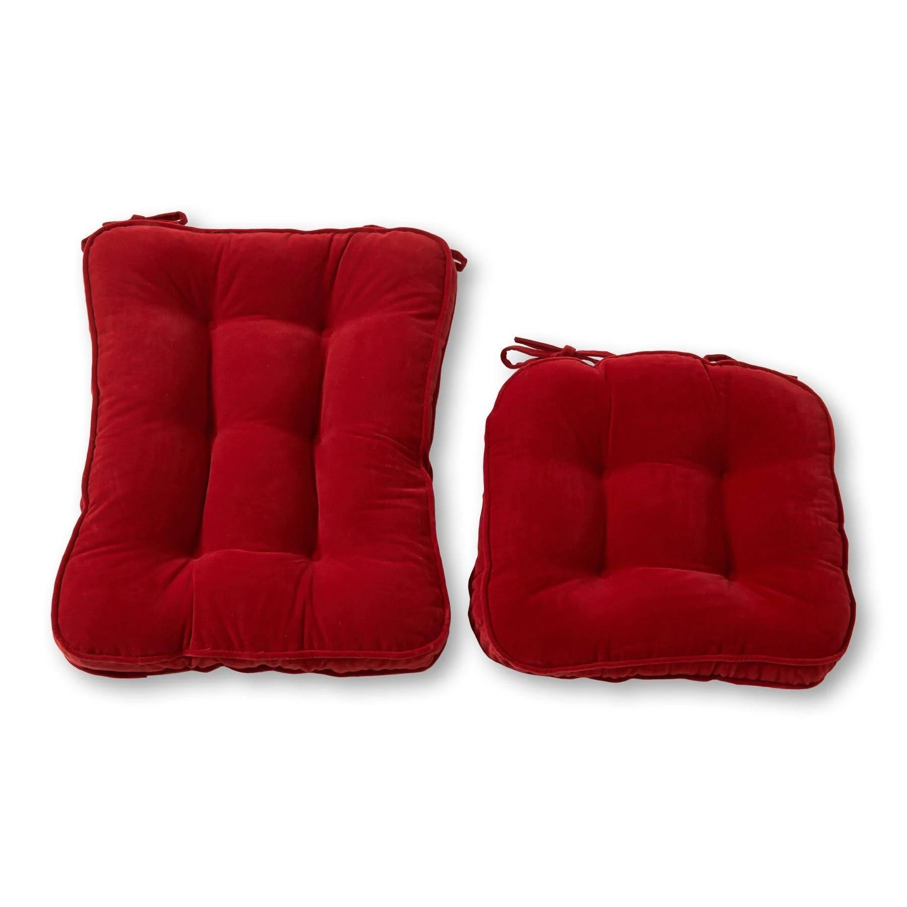Greendale Home Fashions Hyatt Standard Rocking Chair Cushion Set - SCARLET.