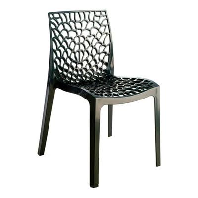 Grandsoleil Stacking Dining Side Chair (Set of 2); Anthracite