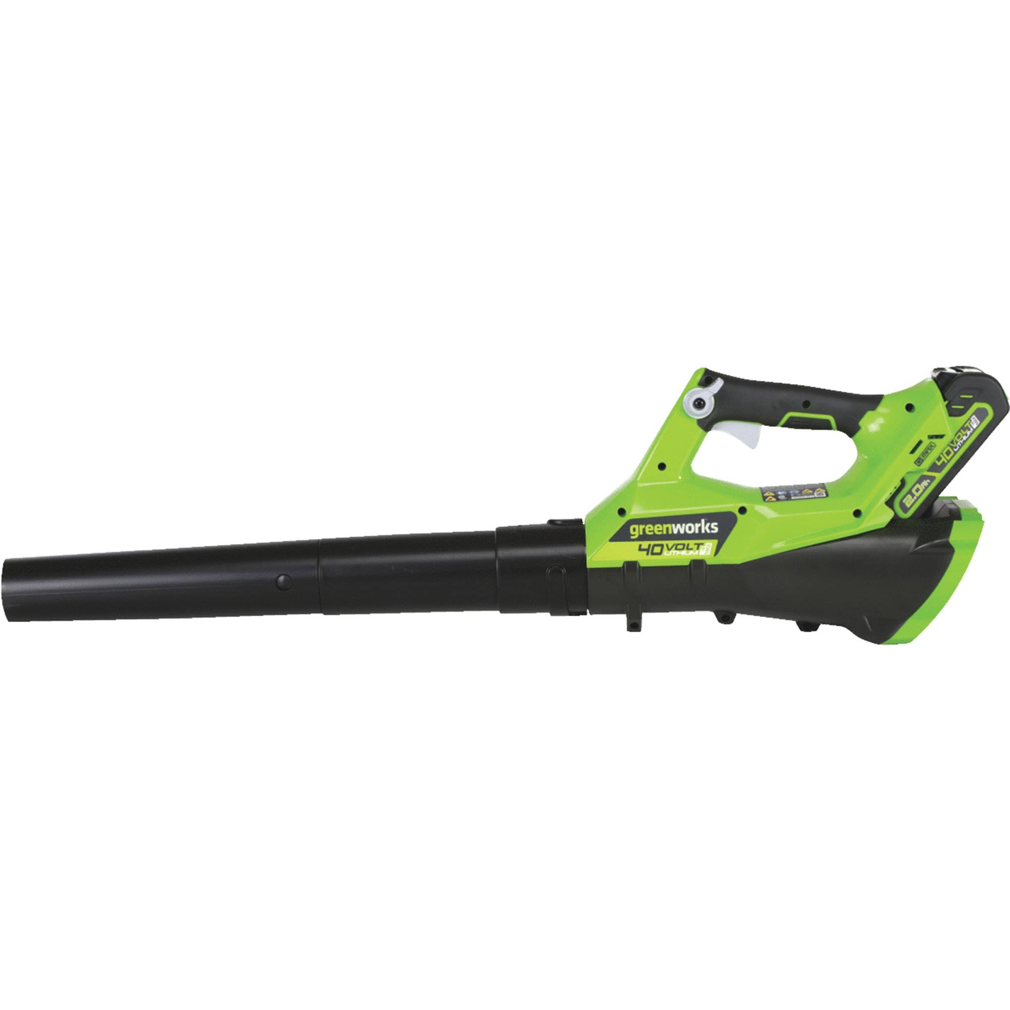 Greenworks 40V 110 MPH - 390 CFM Cordless Jet Blower, 2.0 Ah Battery 2400802