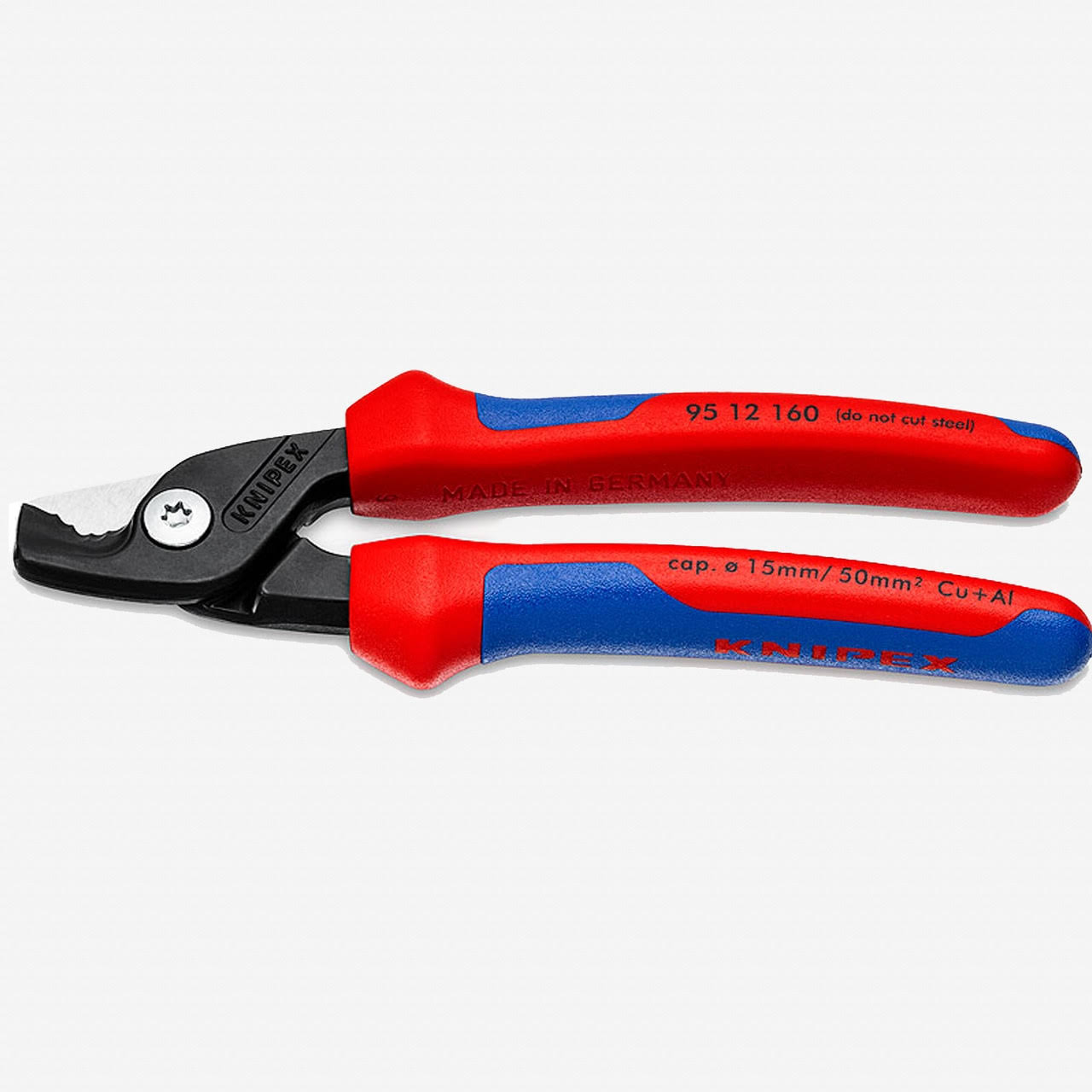 Knipex 95-12-160 Cable Shears with StepCut Edge, MultiGrip