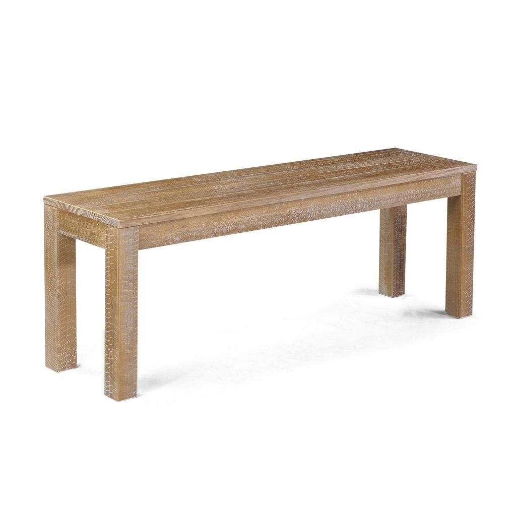 Montauk Wood Bench Grain Wood Furniture, Beige