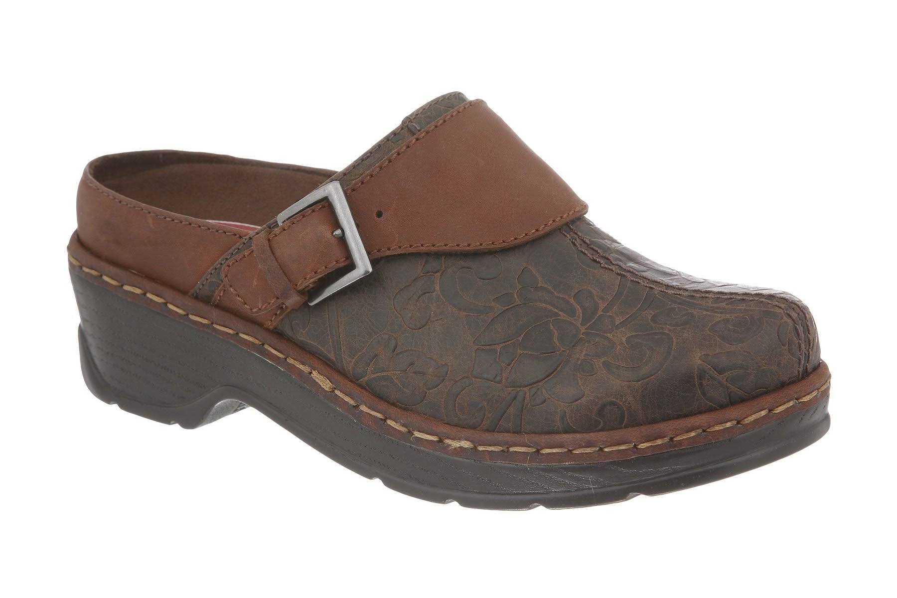 Klogs Women&s Austin Mule Brown Flower Tool 6