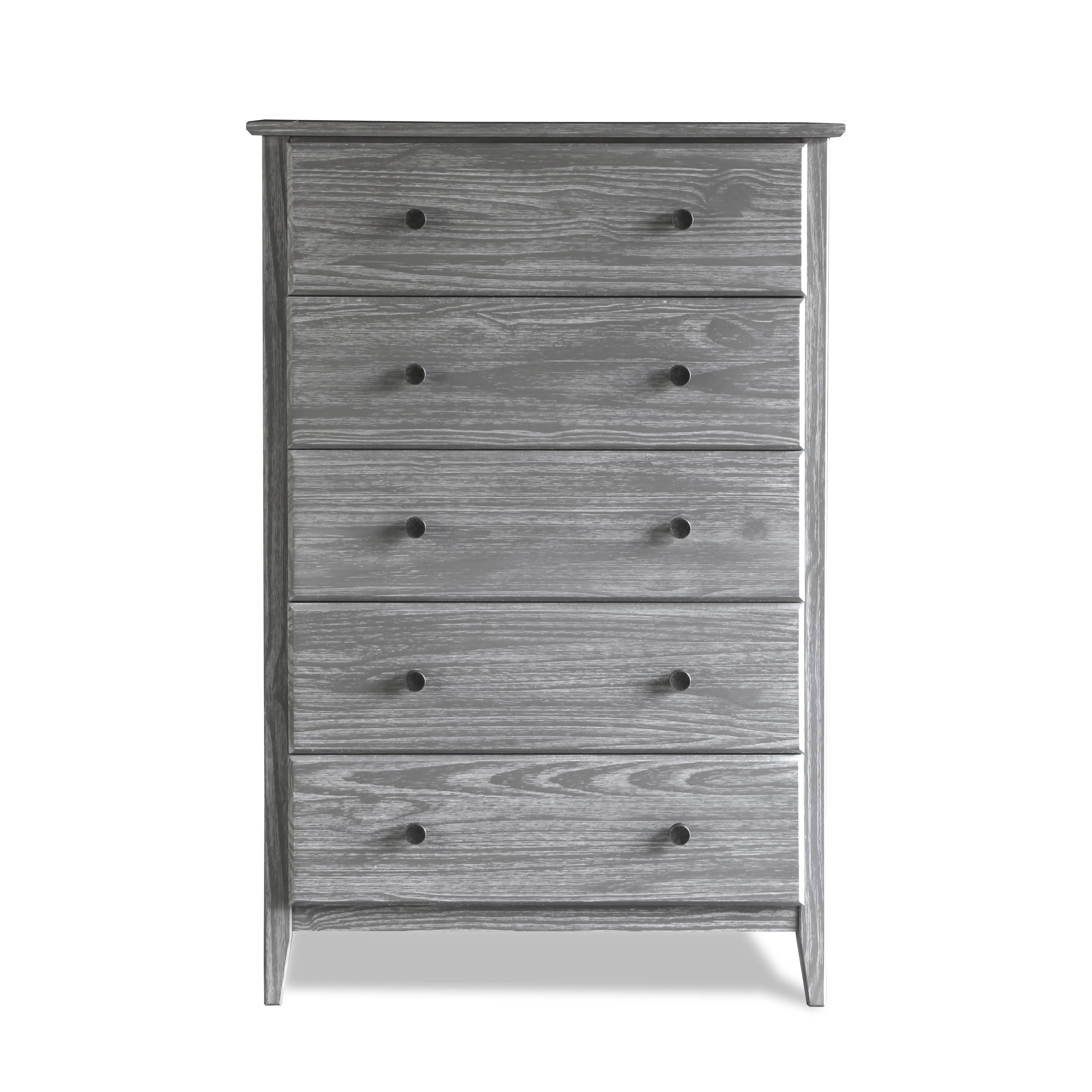Grain Wood Furniture Greenport 5-Drawer Chest - Brushed Grey