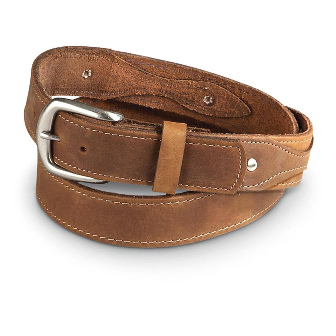 Guide Gear Men&s Ranger 1.5 inch Leather Belt, Male, 40, Brown