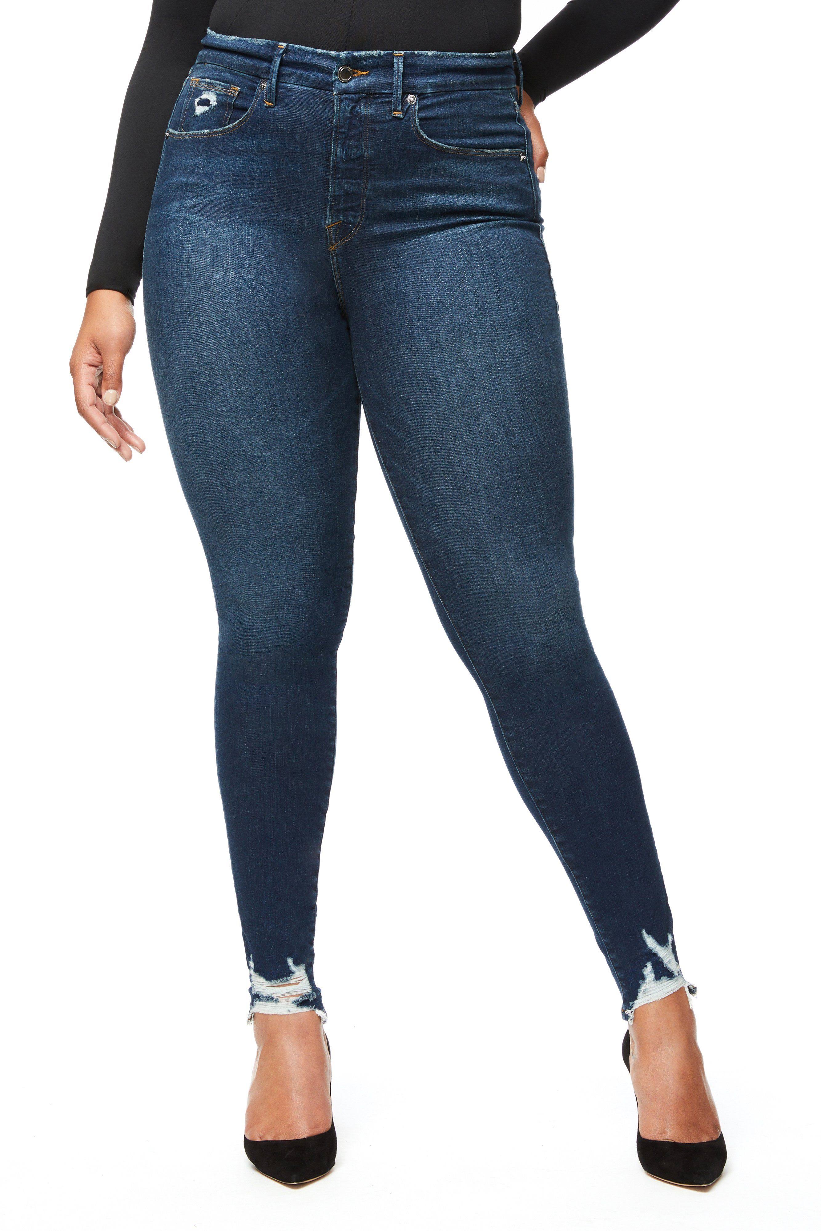 Good American Women&s Good Waist Skinny Jeans in Blue796 - Blue - Size 10