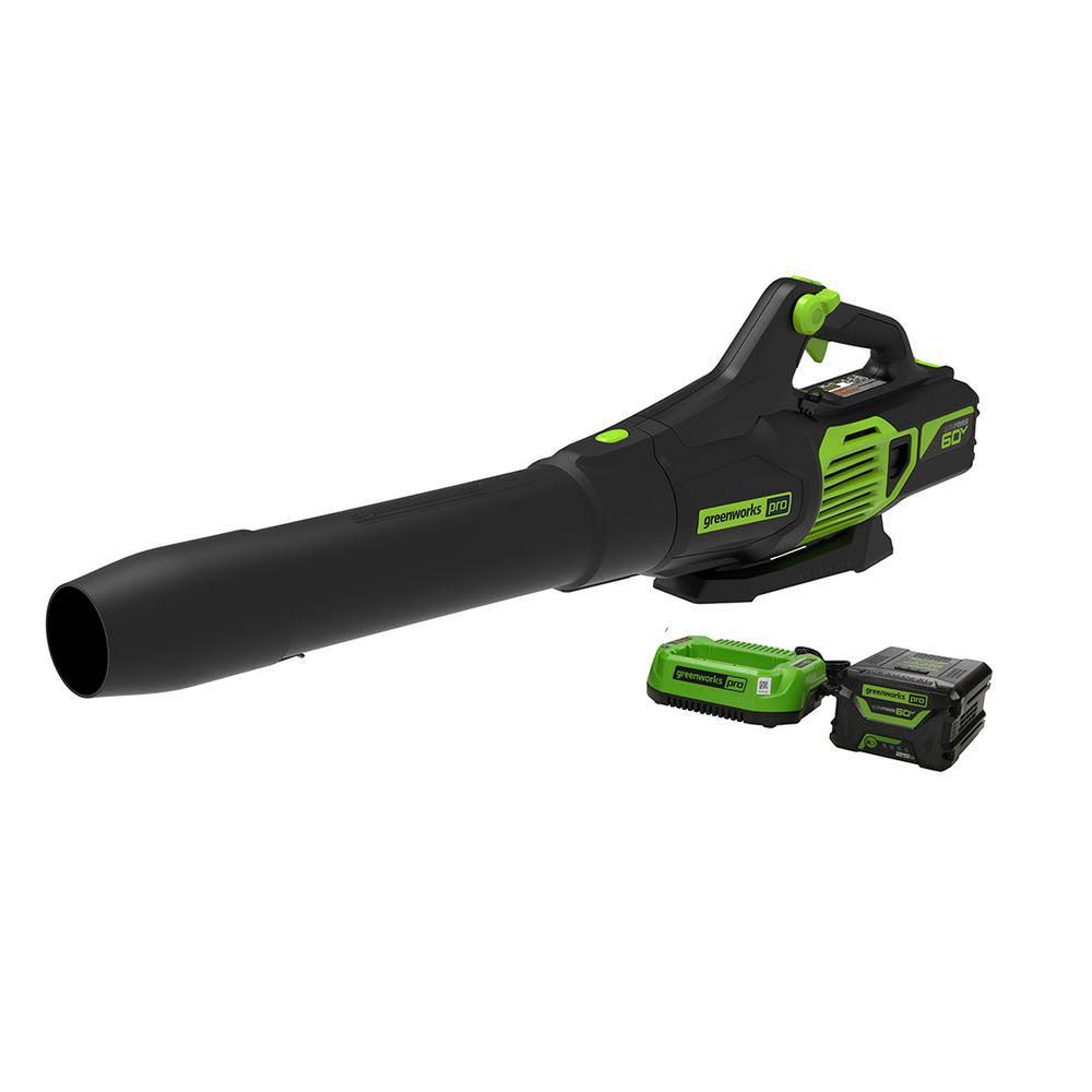 Greenworks Pro 130 MPH 610 CFM 60-Volt Battery Cordless Handheld Leaf Blower with 2.5 Ah Battery and Charger