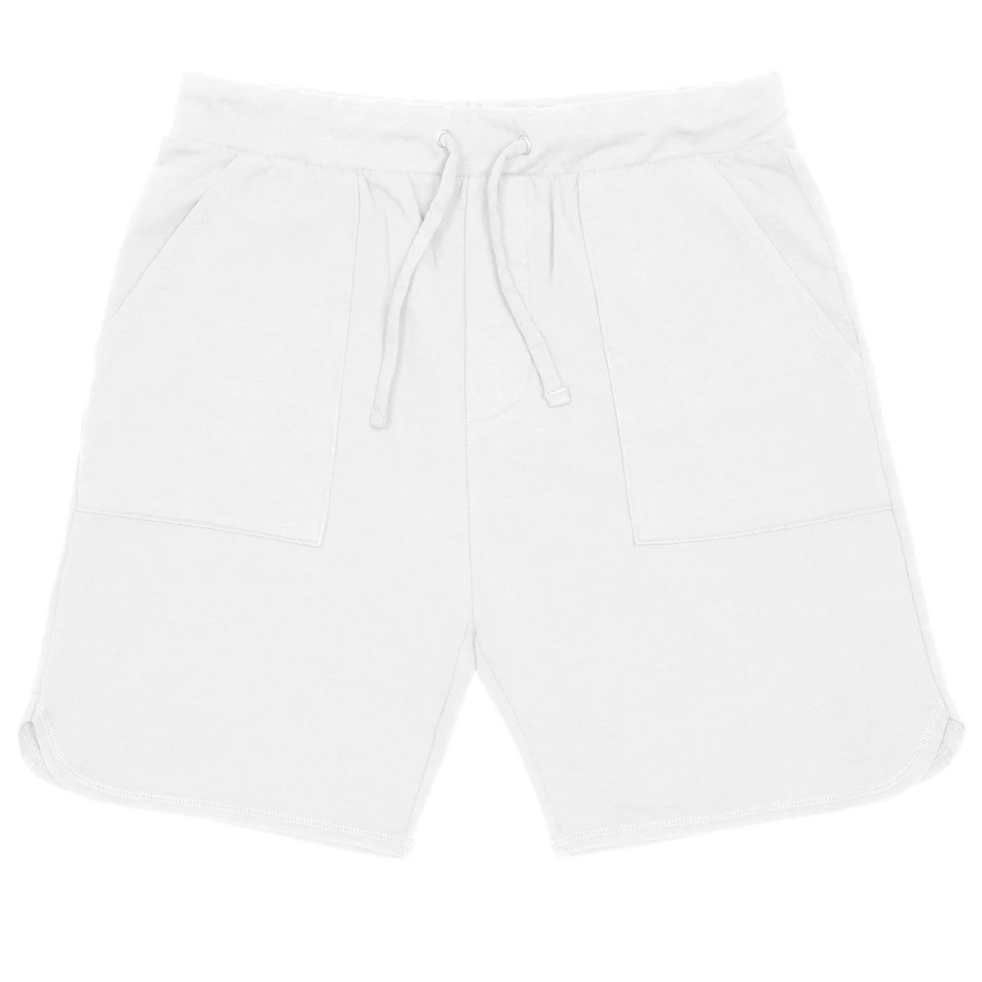 Men&s Goodlife Slim Fit Scallop Micro Terry Shorts, Size Small - White