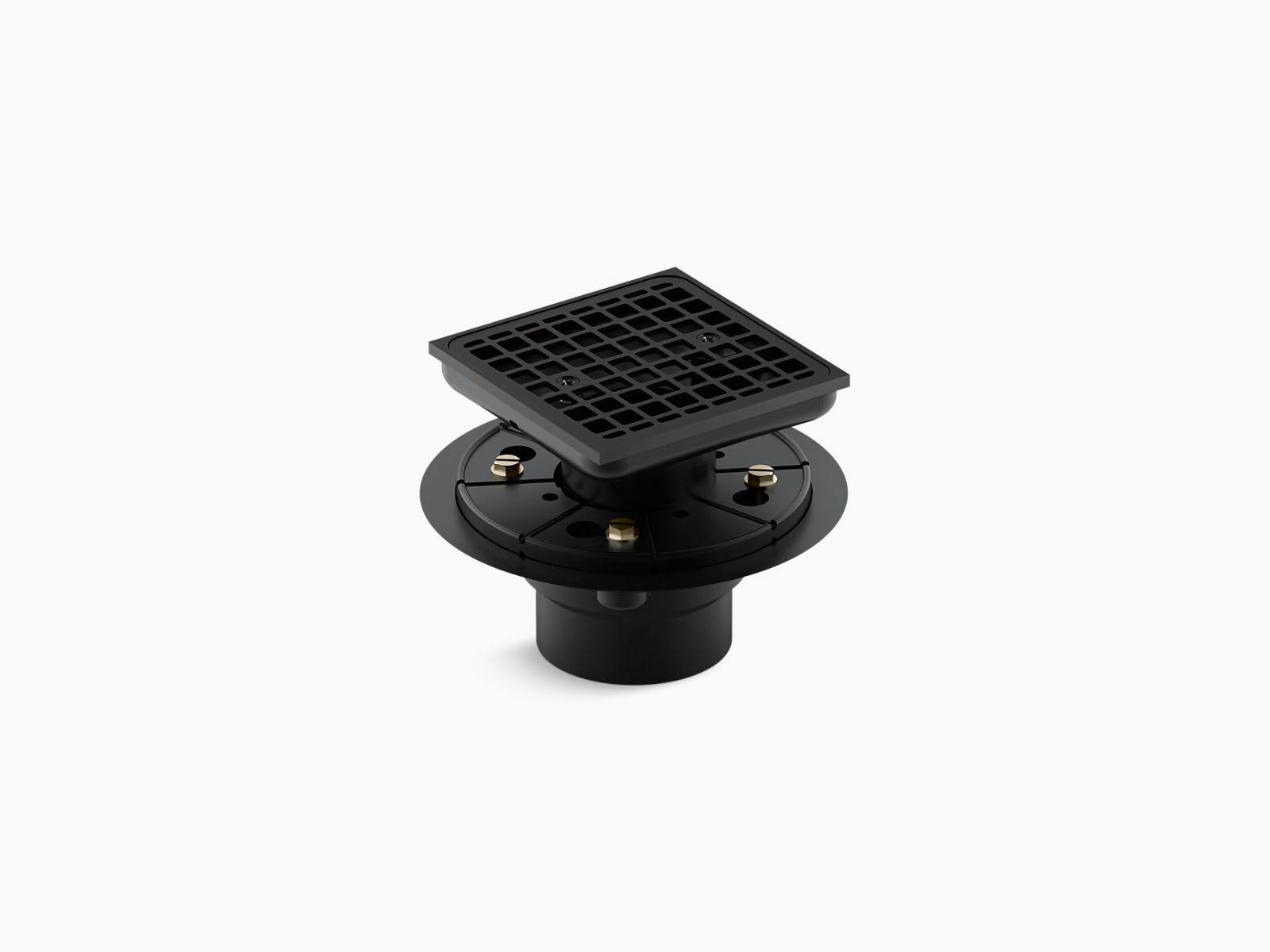 Kohler K-9136 Square Design Tile-In Shower Drain - Matte Black