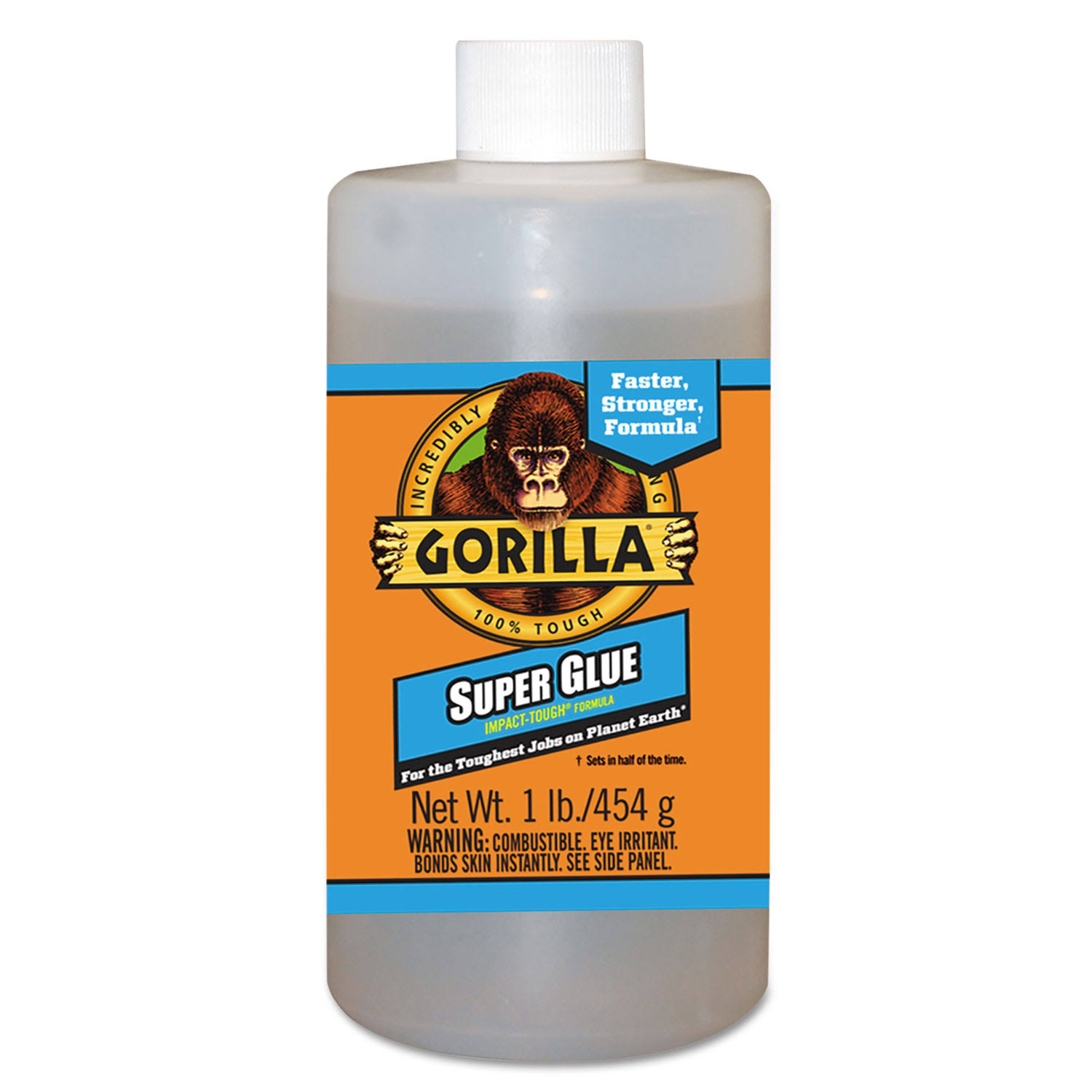 Gorilla Glue Instant Bond Superglue, 1 lb Bottle, Clear