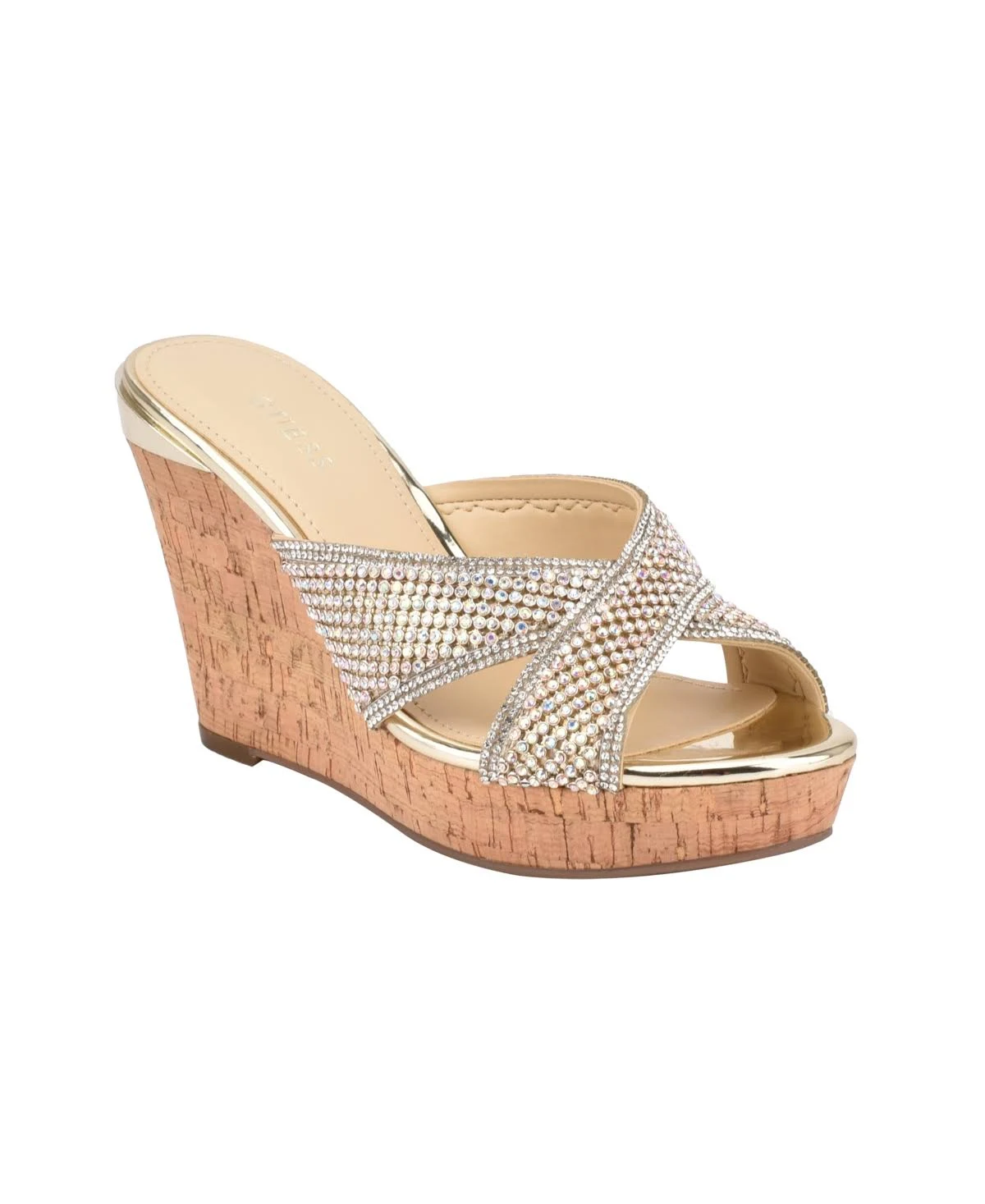 Guess Women&s Eleonorae Wedge Sandals - Gold