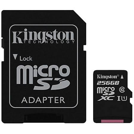 Kingston Digital Inc. Canvas Select 256gb microSD Card w/ Adapter