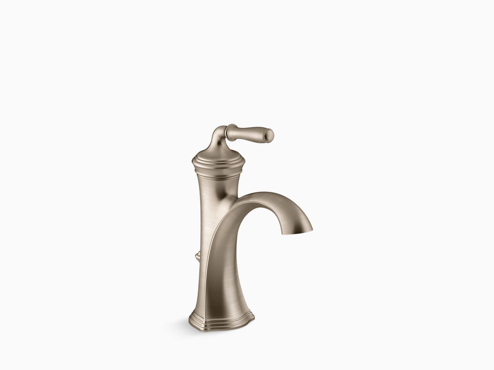 Kohler K-193-4-BV Devonshire Single-Handle Bathroom Sink Faucet Vibrant Brushed Bronze