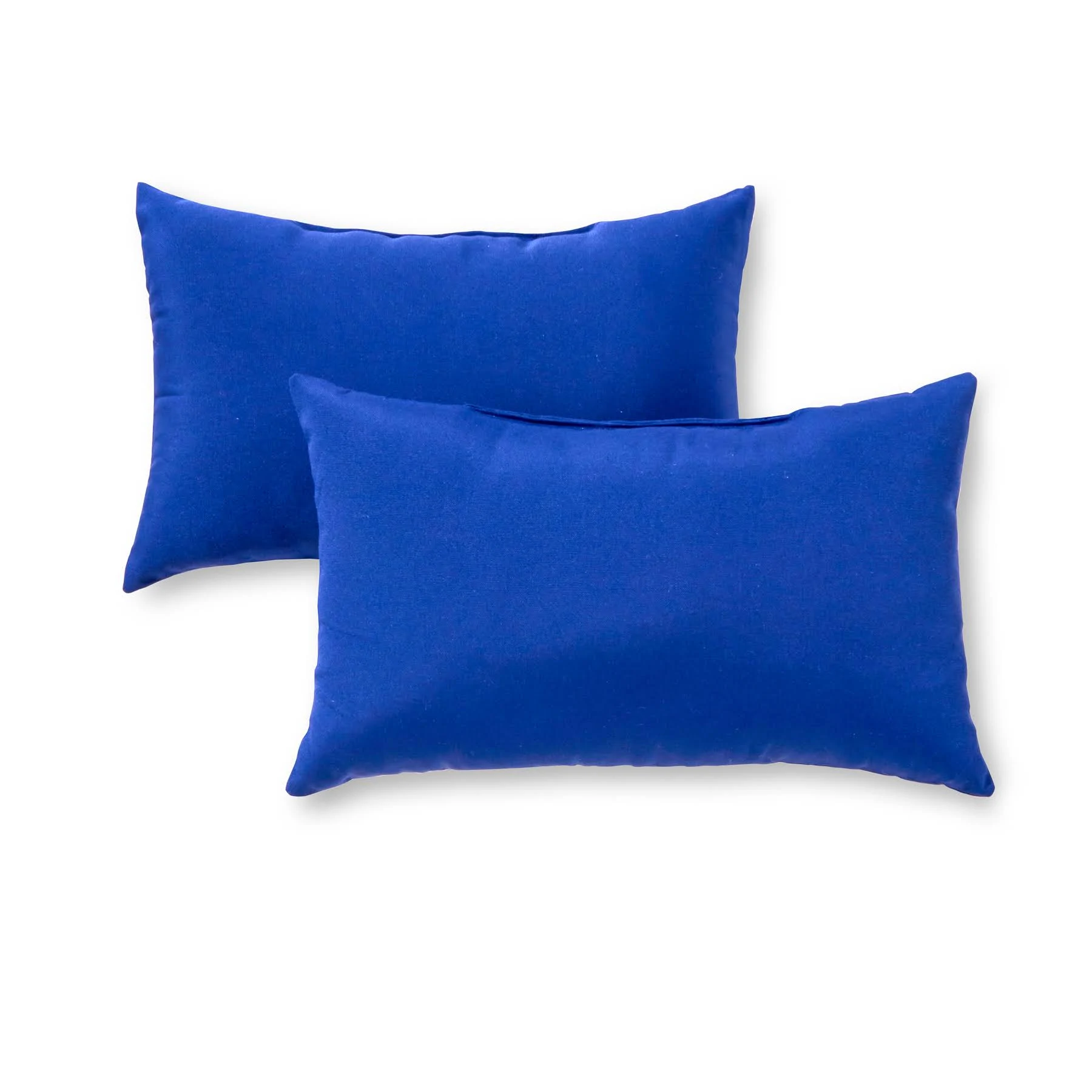 Greendale Home Fashions Rectangle Outdoor Accent Pillows, Set of 2, Marine Blue
