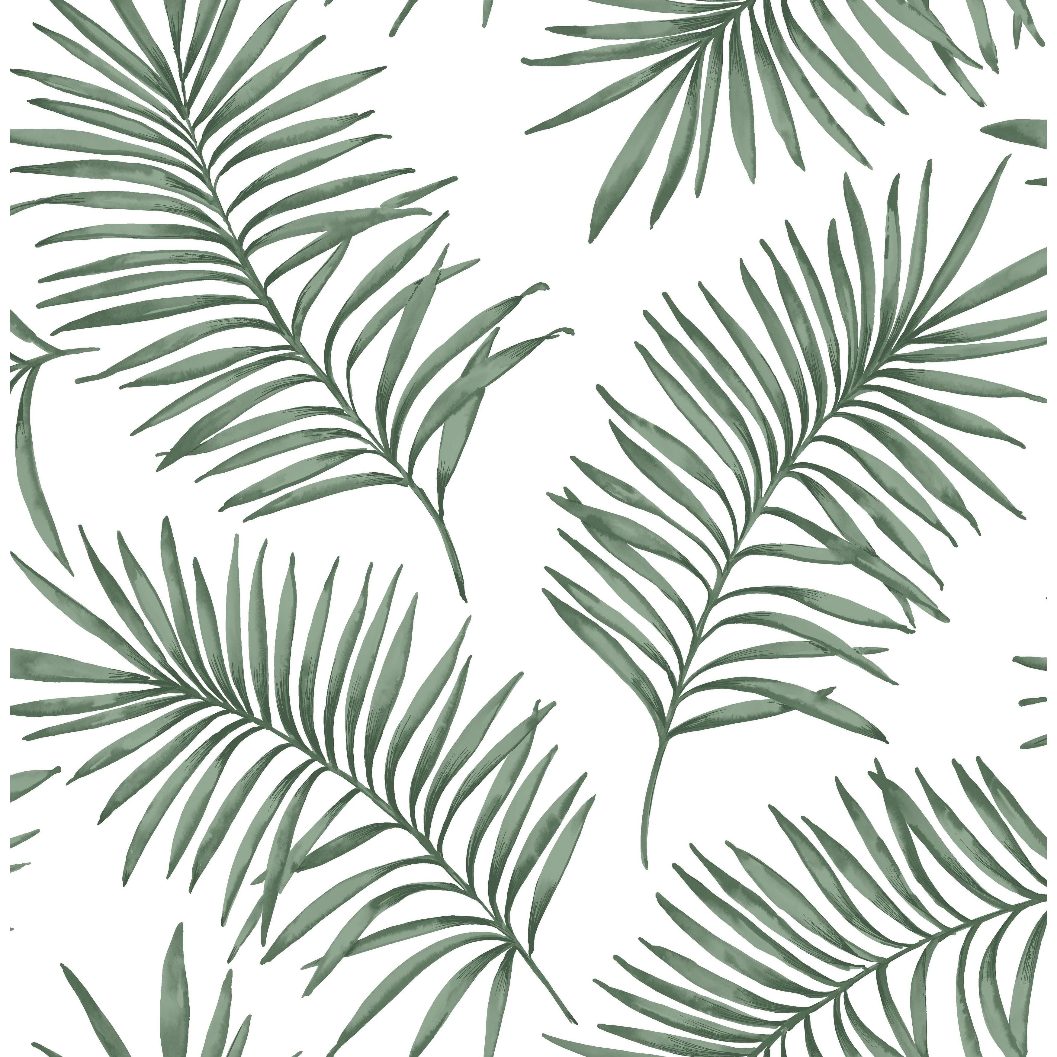 Superfresco Easy Scandi Leaf White and Green Forest Wallpaper | 106997