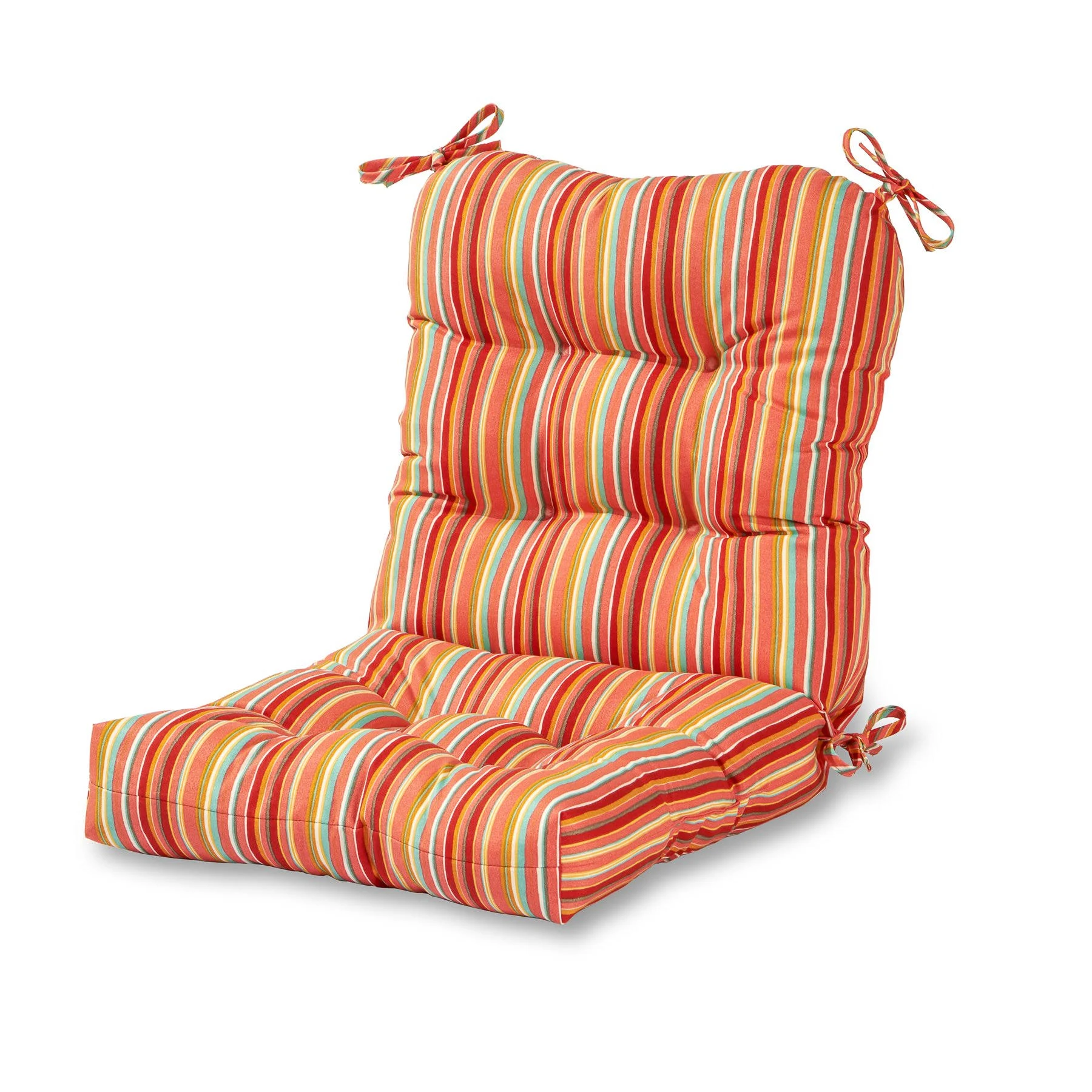 Greendale Home Fashions AZ5815-WATERMELON Coral 42&& x 21&& Outdoor Seat/Back Chair Cushion