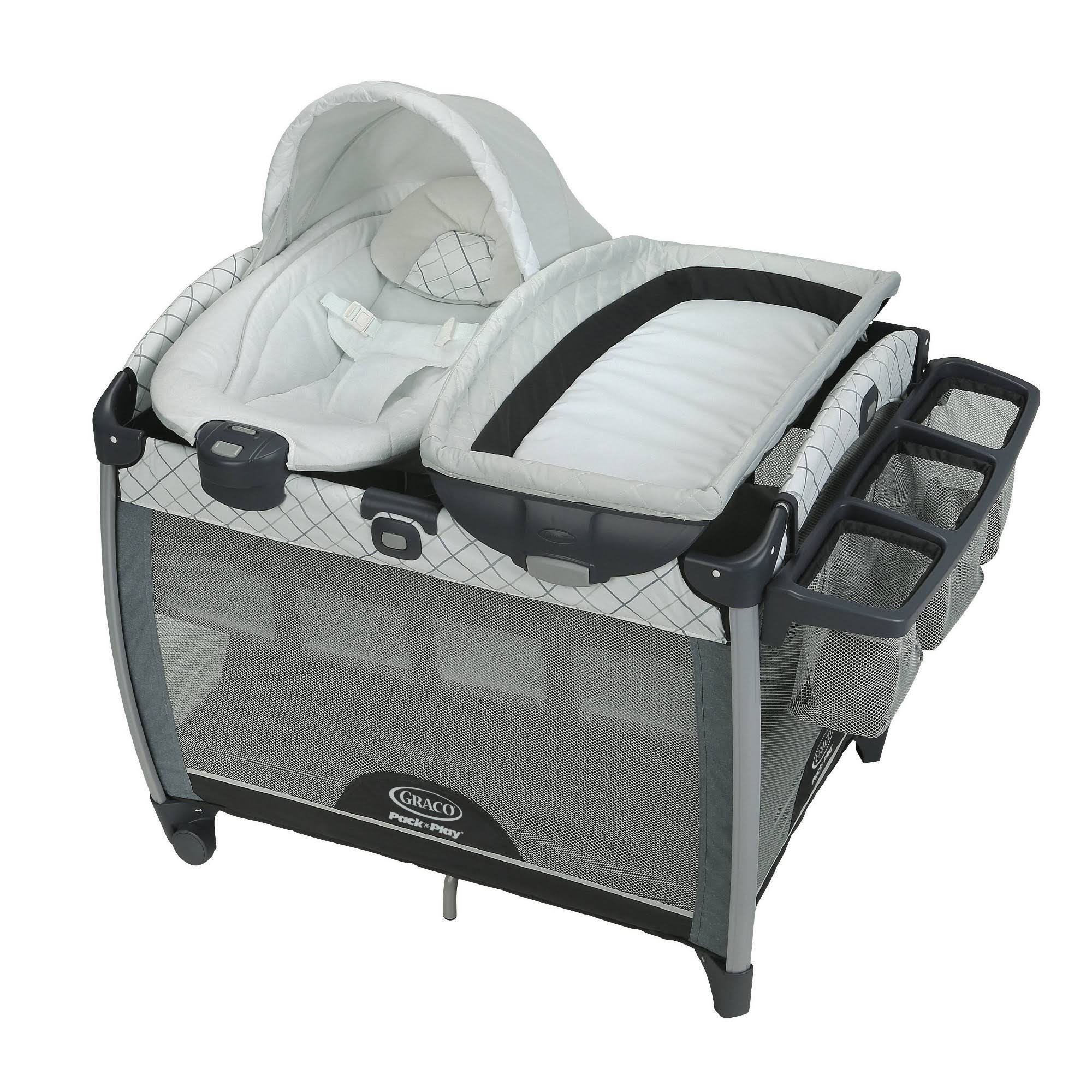 Graco - Pack &n Play Quick Connect Portable Bouncer Bassinet, Whitmore